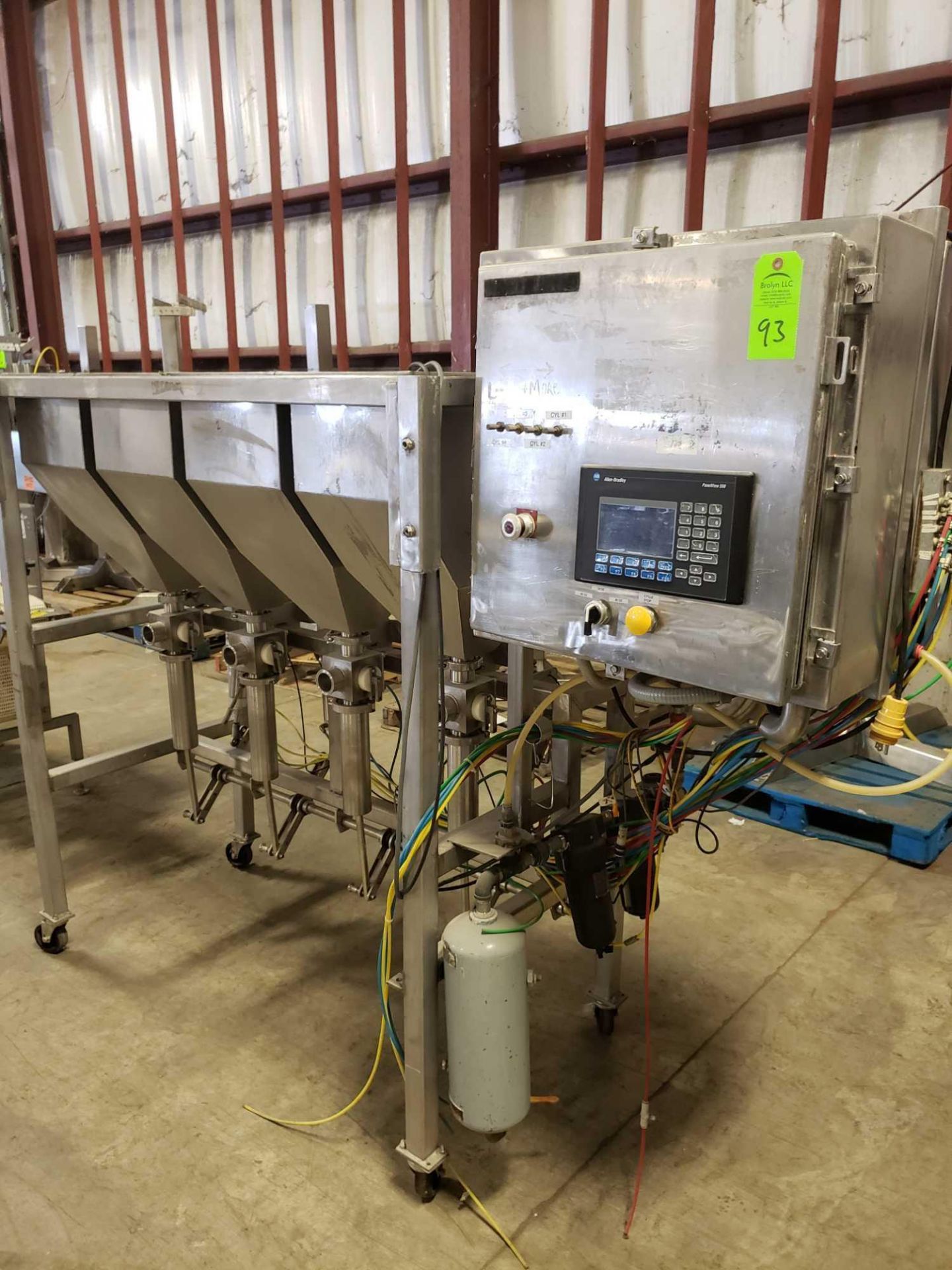 4 hopper stainless filler machine with Allen Bradley PLC. - Image 6 of 13