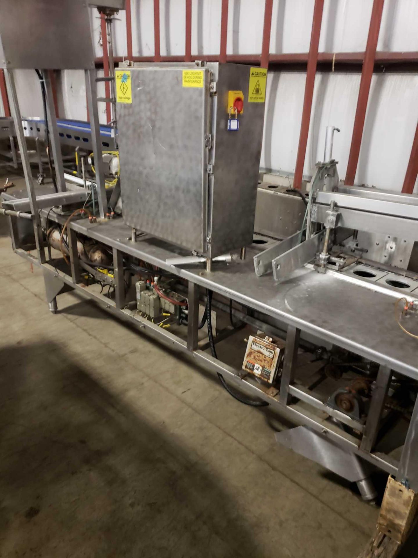 Stainless cup sealing machine. No brand markings. Allen Bradley electrical controls. - Image 6 of 9