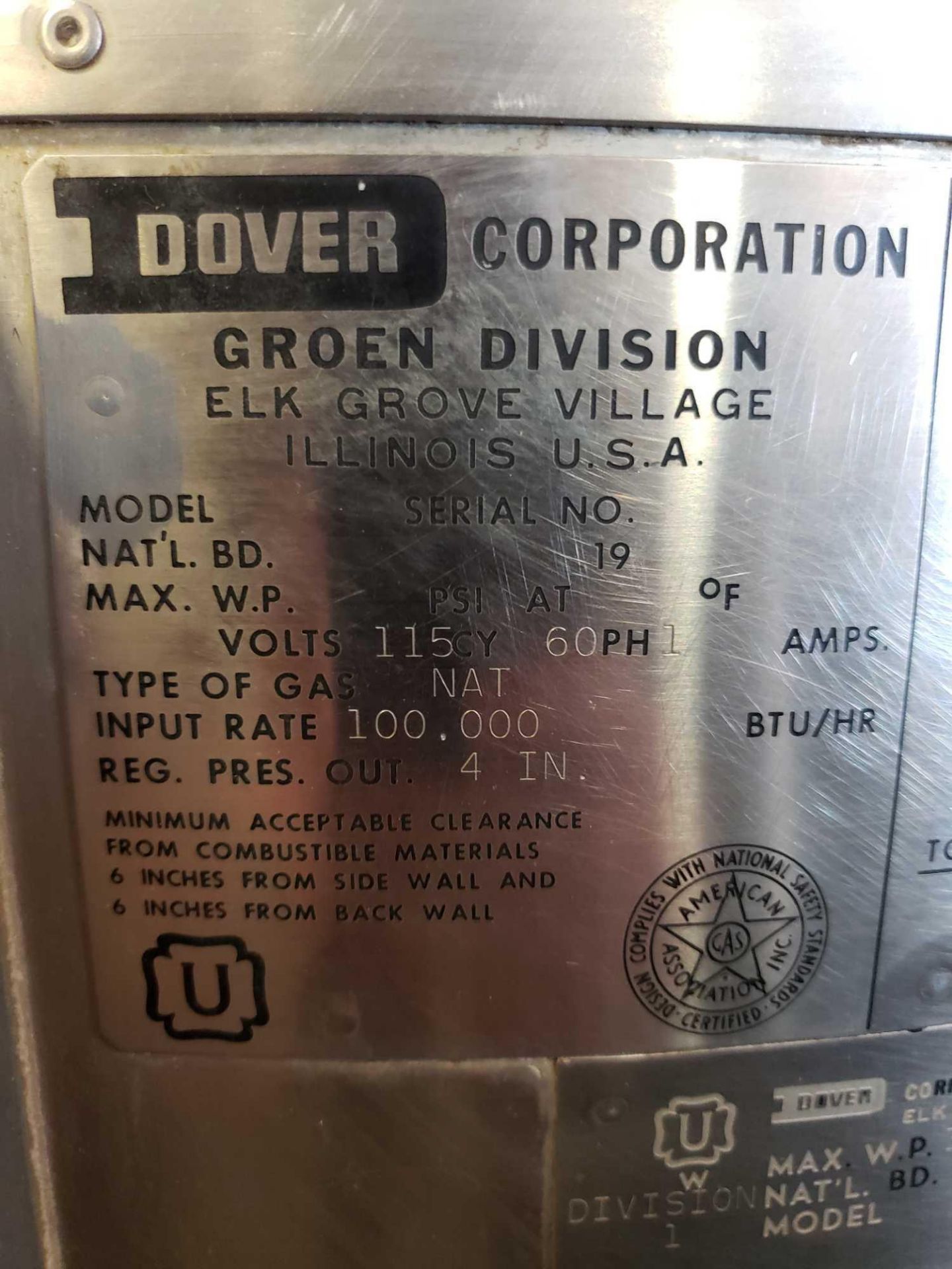 Groen model AH/1-40, 40 gallon, nat gas, 100k btu (unmarked but appears to be this model) - Image 2 of 8