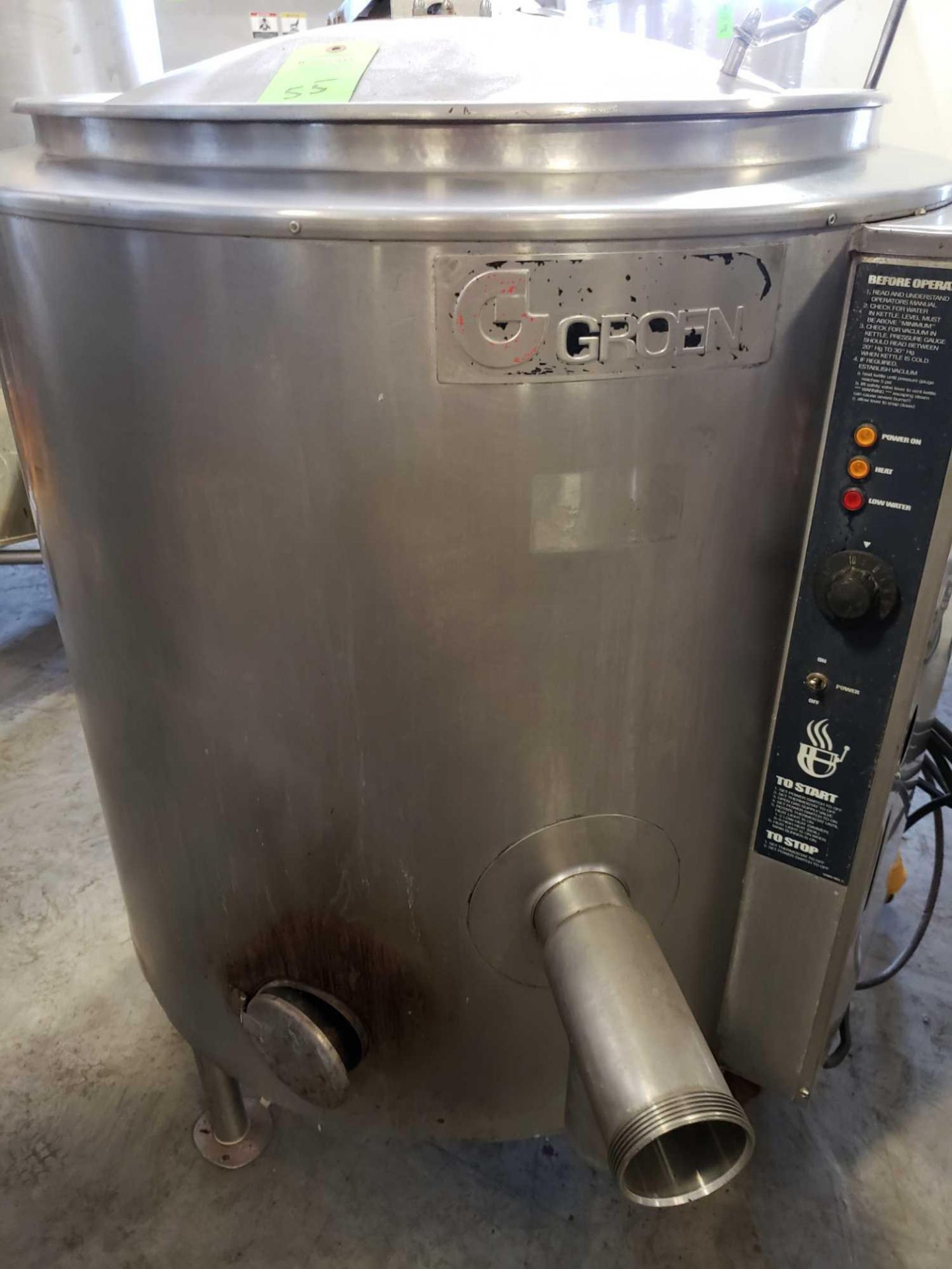 Groen model AH/1E-40, 40 gallon nat gas steam jacketed kettle. 100k btu. Mfg date 2008. - Image 7 of 10