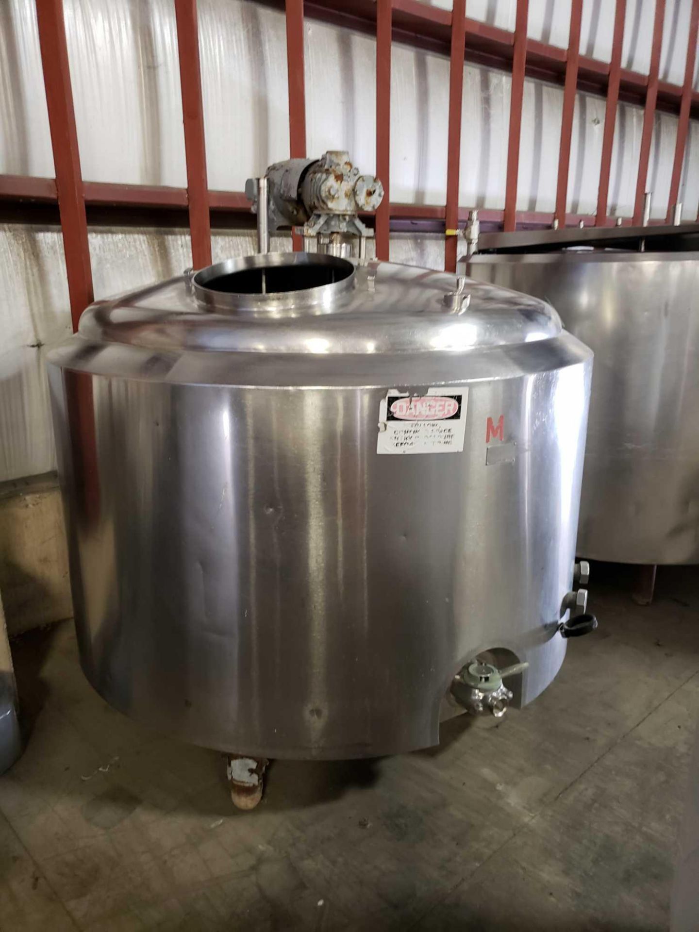 Creamery Package 500 gallon stainless steel jacketed mixing tank / kettle - Image 4 of 11