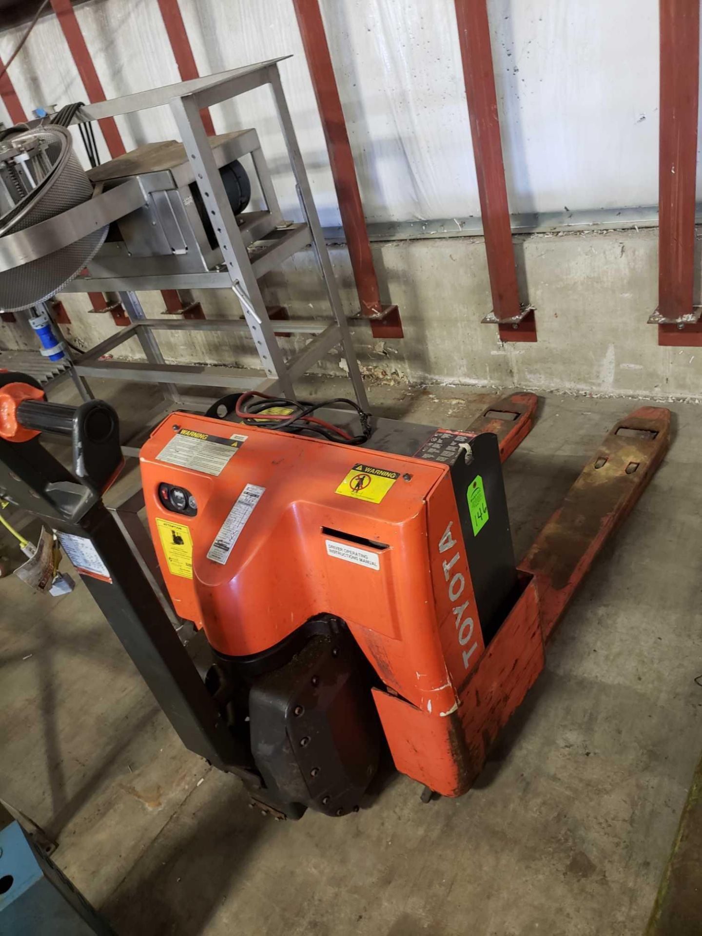 Toyota Pallet PRO, 4000lb electric walk behind pallet jack.