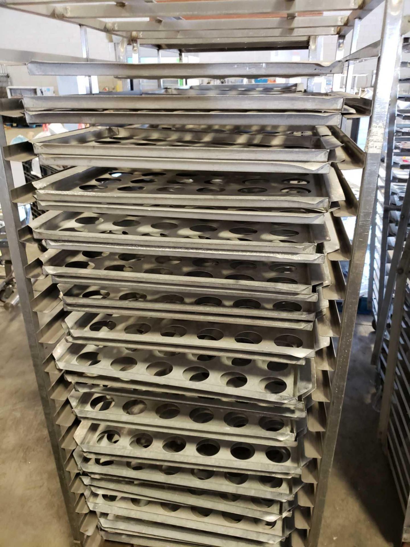 Qty 2 - Double sided aluminum tray carts and trays. - Image 2 of 3