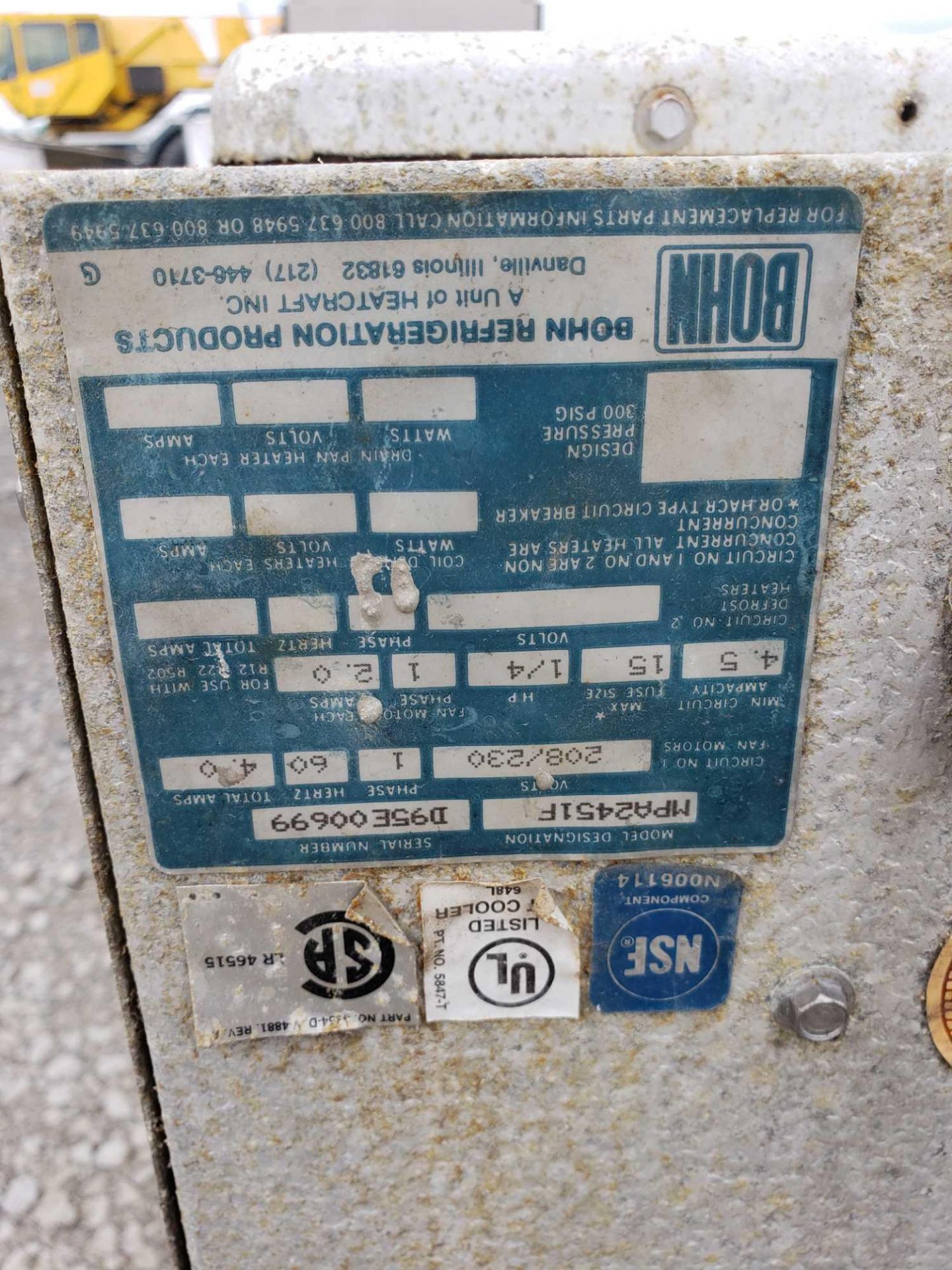 Qty 2 - Bohn Model MPA2451F refrigeration units. - Image 3 of 8