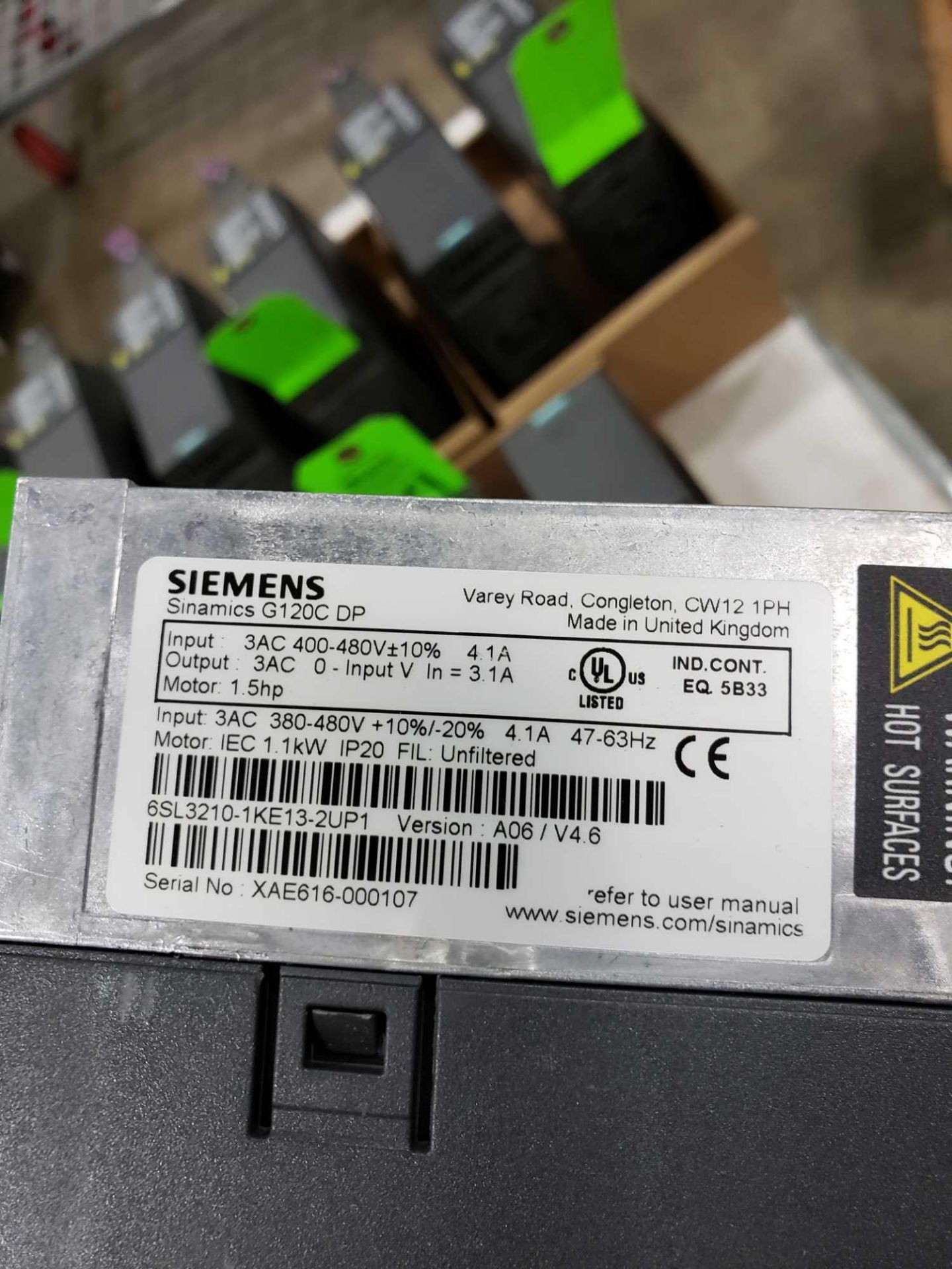 Qty 2 - Siemens Simamics model 6SL3210-1KE13-2UP1. - Image 2 of 2