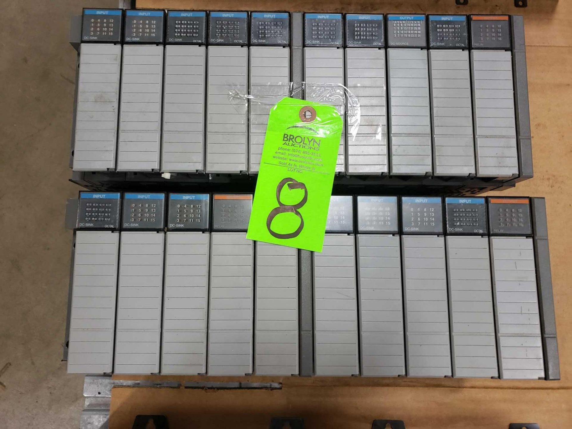 Qty 2 - Allen Bradley SLC500 racks with cards as pictured.