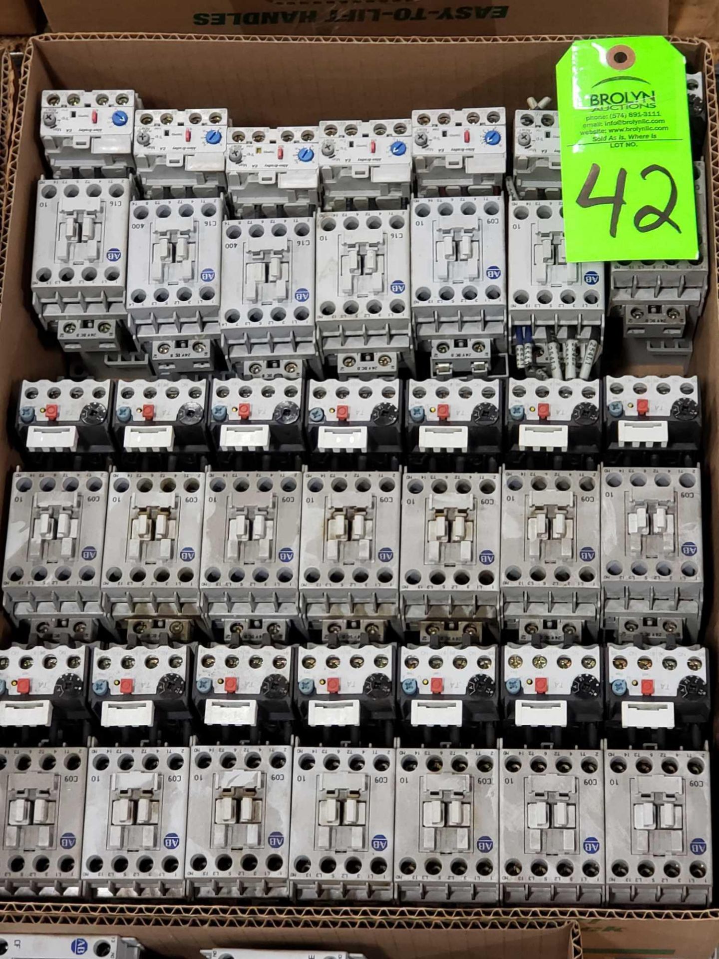 Large Qty of assorted Allen Bradley Contactors.