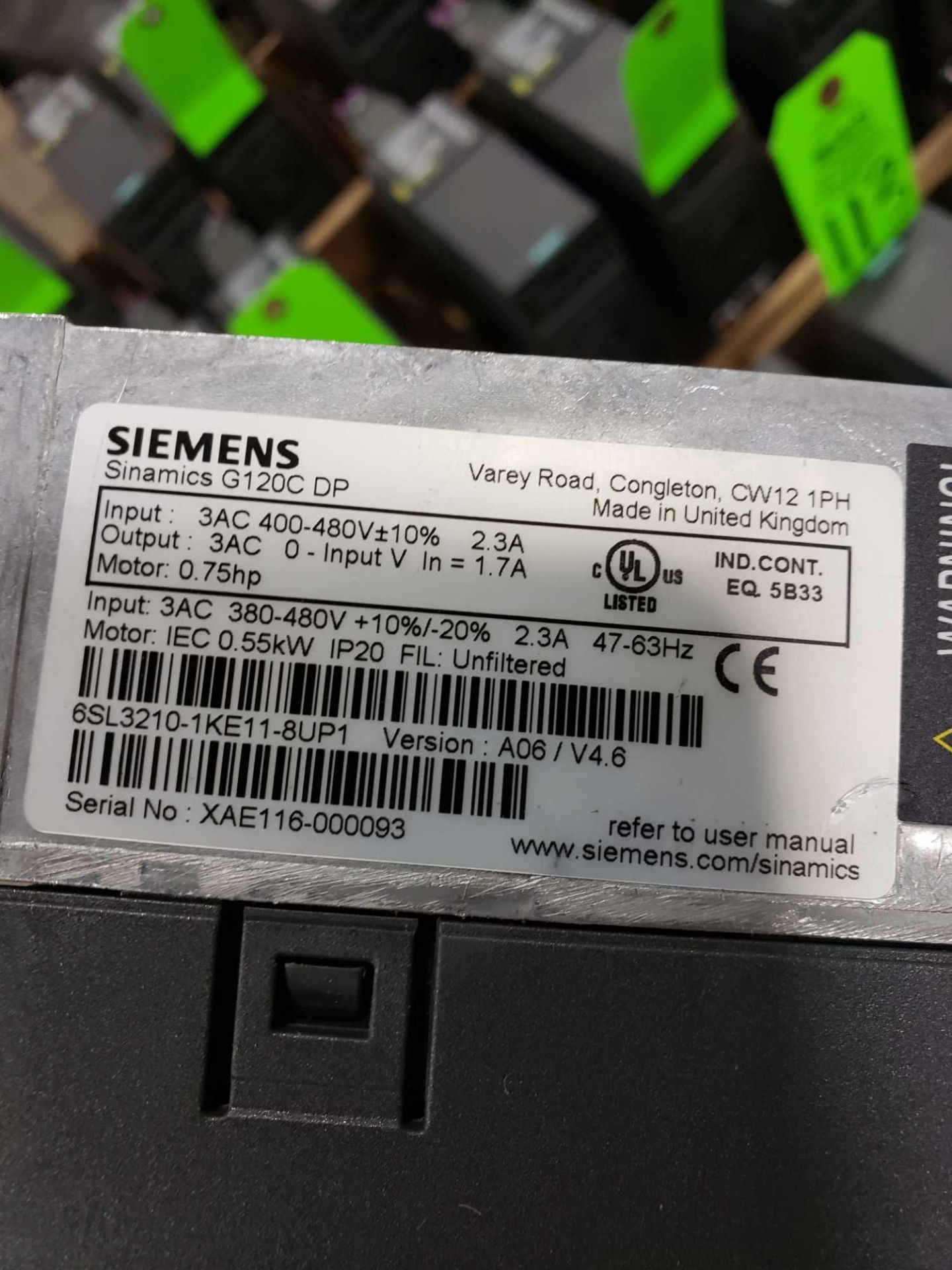 Qty 2 - Siemens Simamics model 6SL3210-1KE11-8UP1. - Image 2 of 2