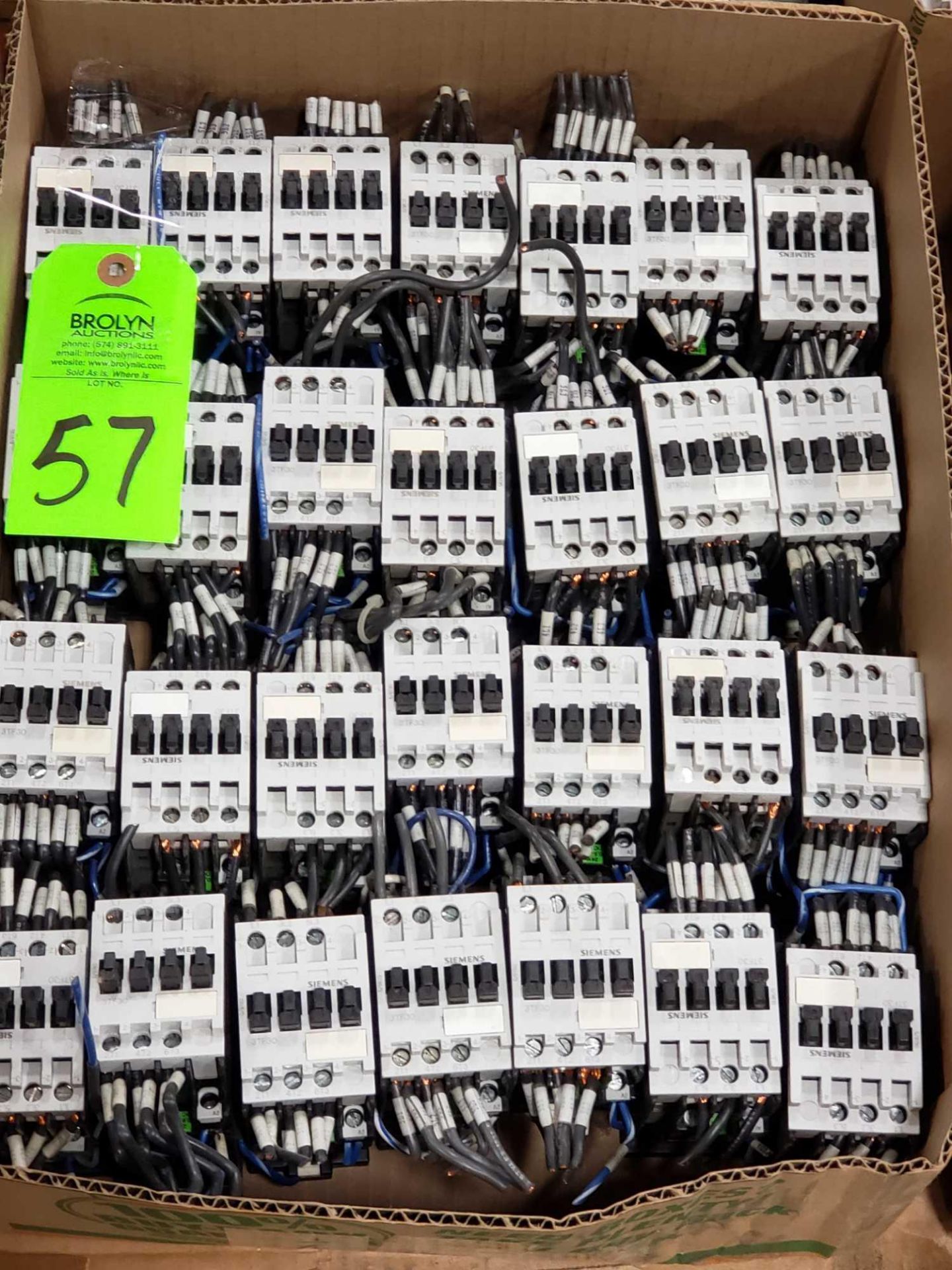 Large Qty of assorted Siemens contactors.