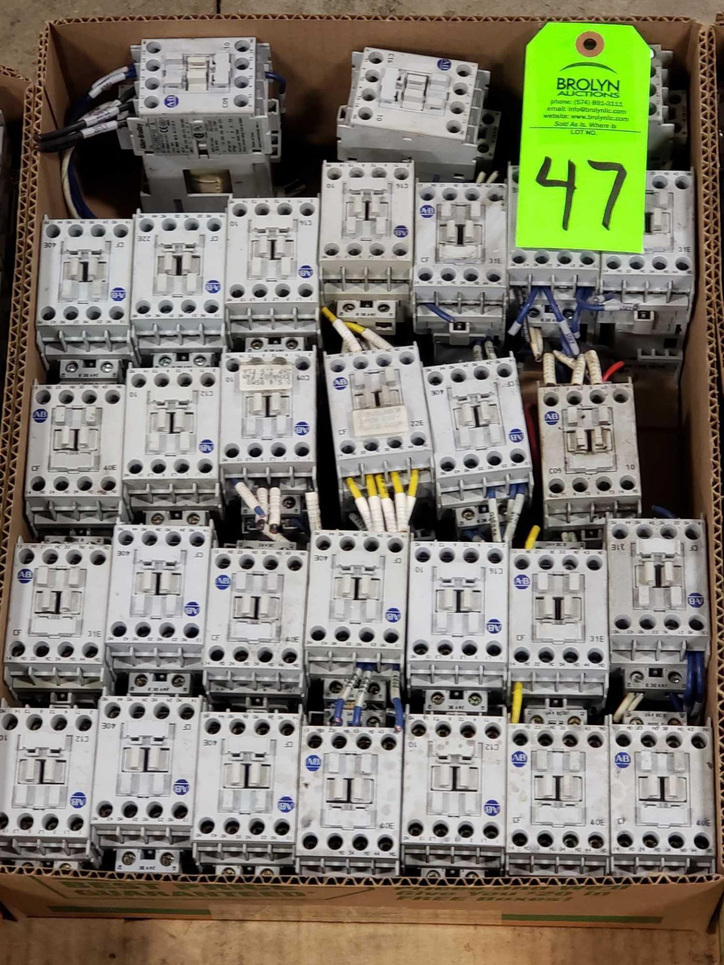 Large Qty of assorted Allen Bradley Contactors.