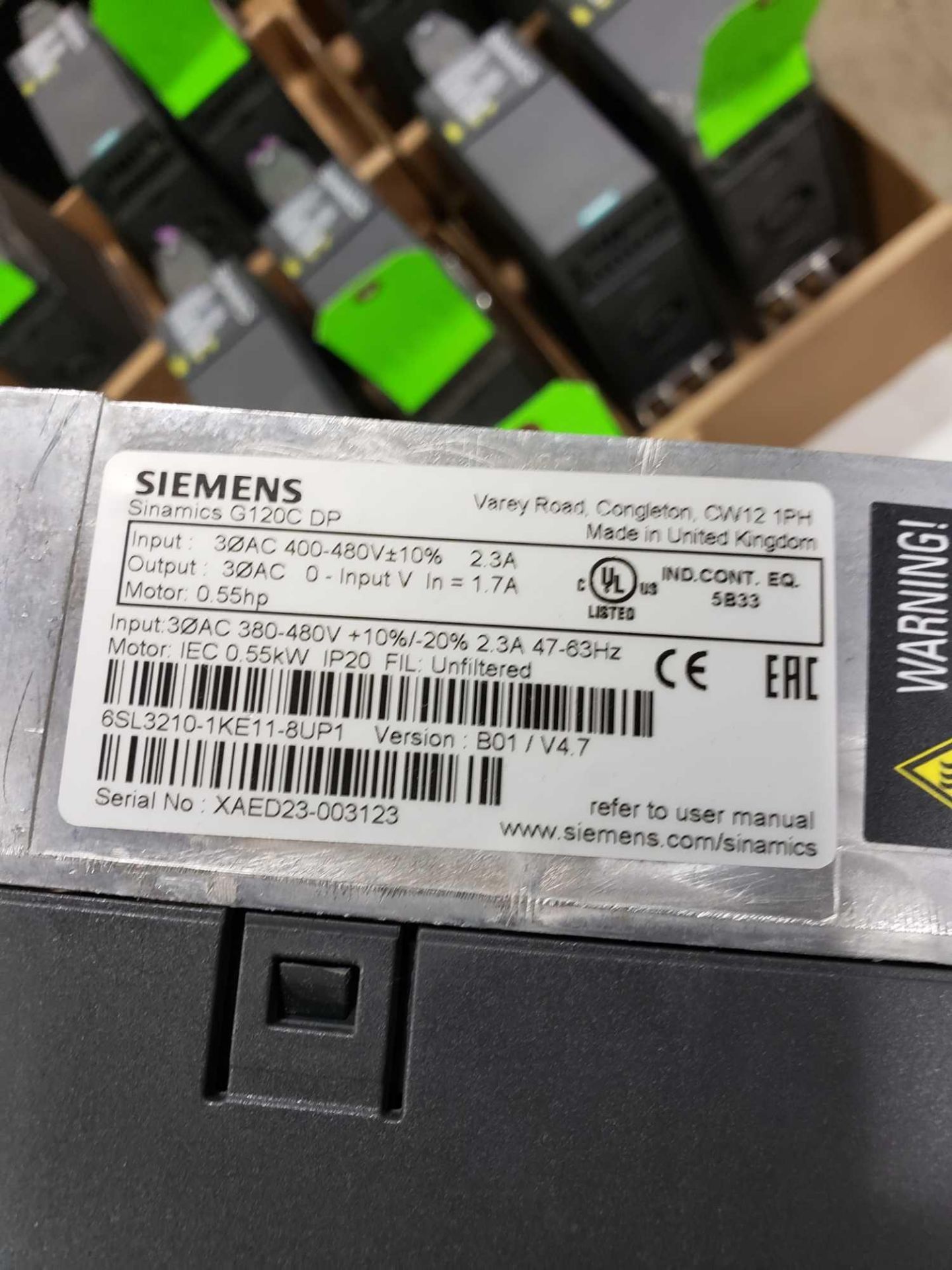 Qty 2 - Siemens Simamics model 6SL3210-1KE11-8UP1. - Image 2 of 2