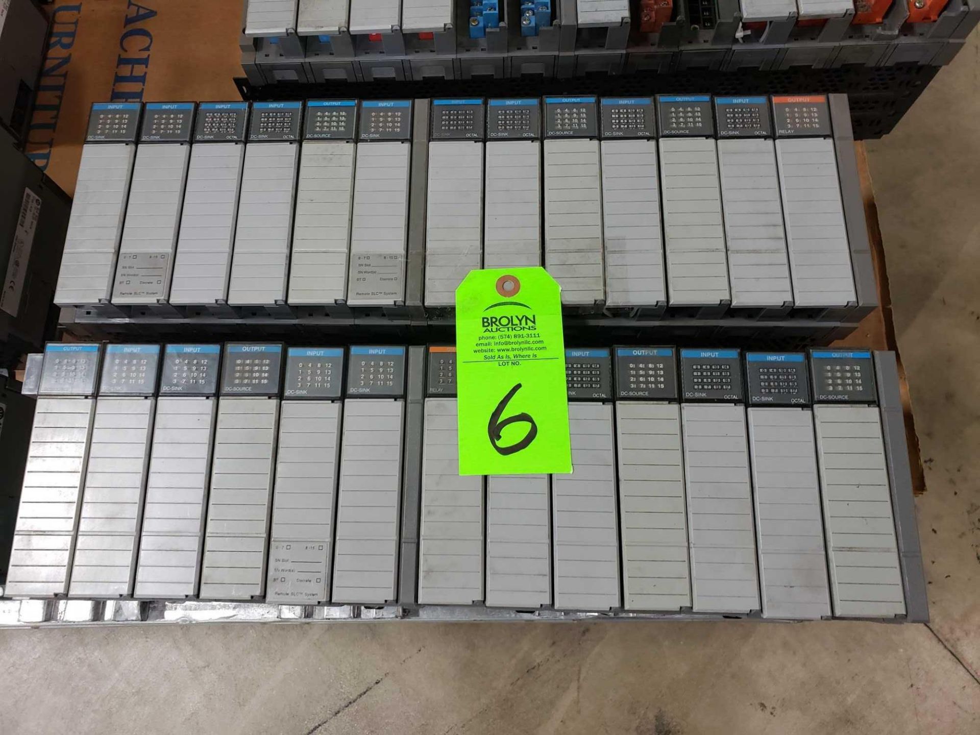 Qty 2 - Allen Bradley SLC500 racks with cards as pictured.