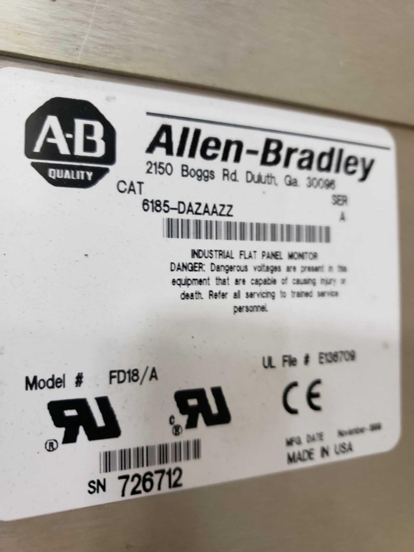 Allen Bradley catalog 6185-DAZAAZZ. - Image 2 of 2