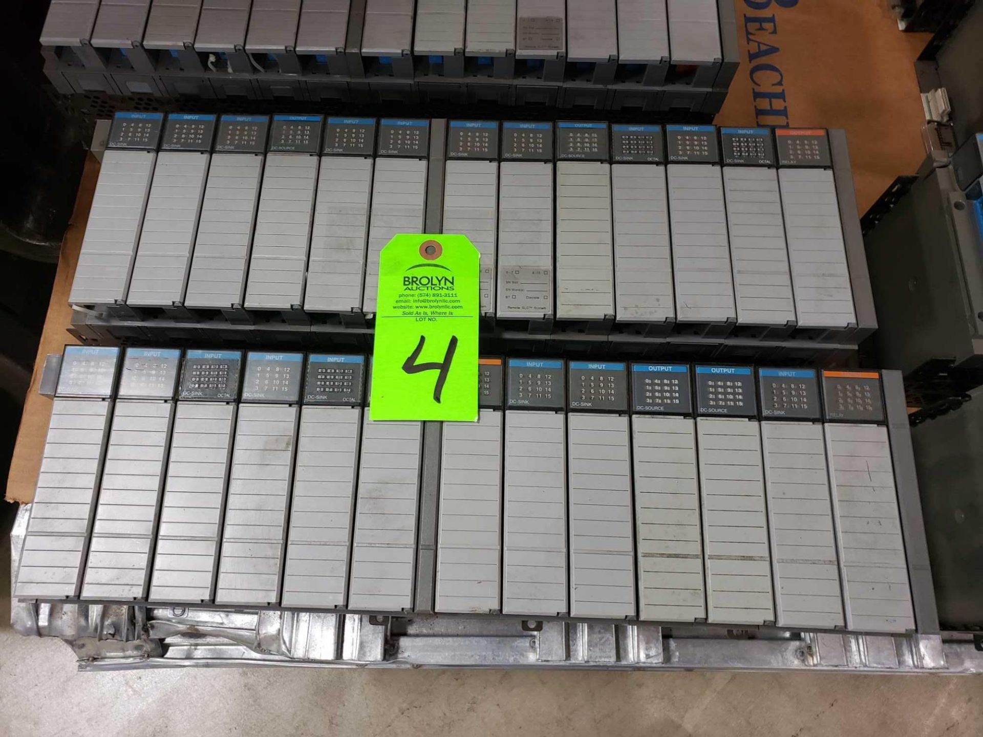 Qty 2 - Allen Bradley SLC500 racks with cards as pictured.