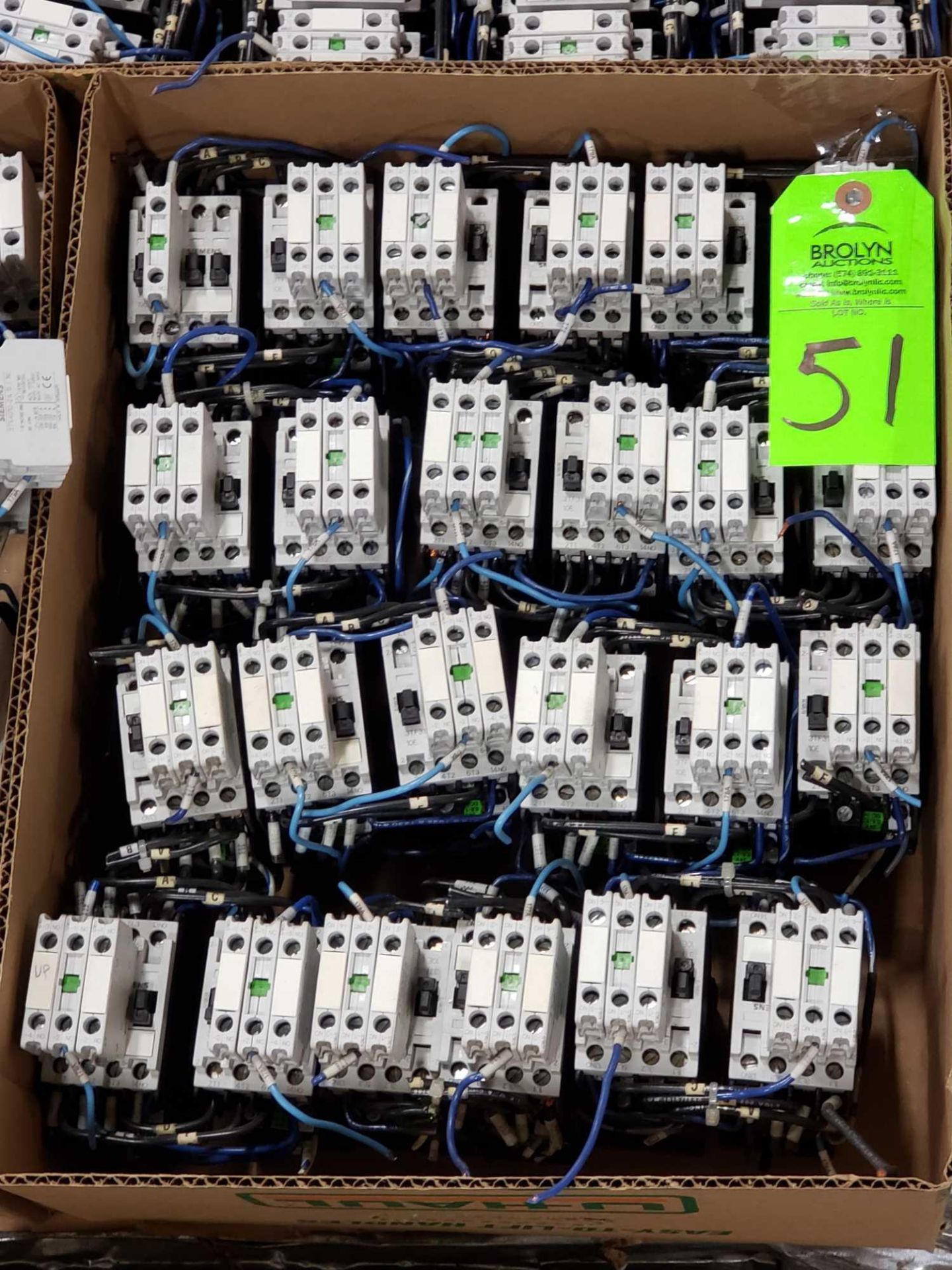 Large Qty of assorted Siemens contactors.