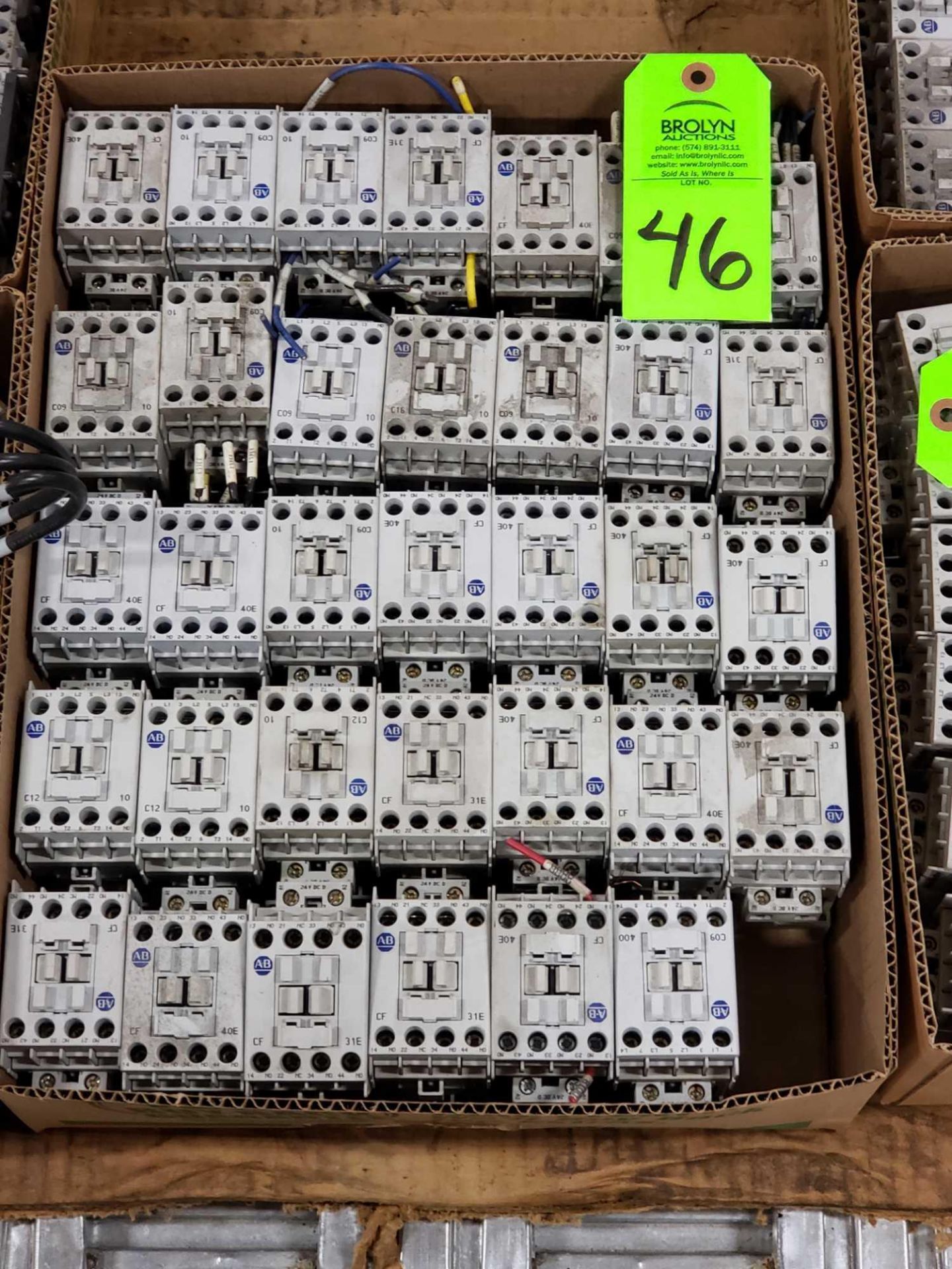 Large Qty of assorted Allen Bradley Contactors.