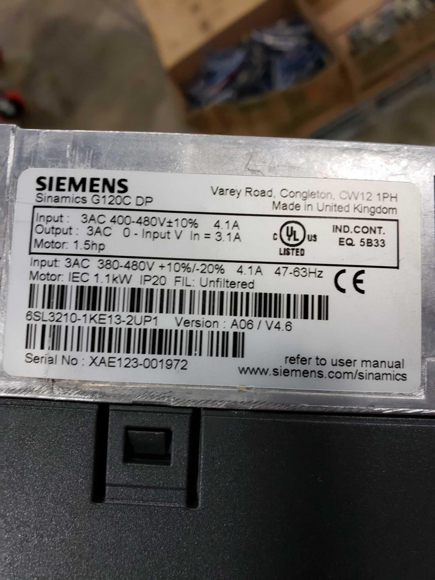 Qty 2 - Siemens Simamics model 6SL3210-1KE13-2UP1. - Image 2 of 2