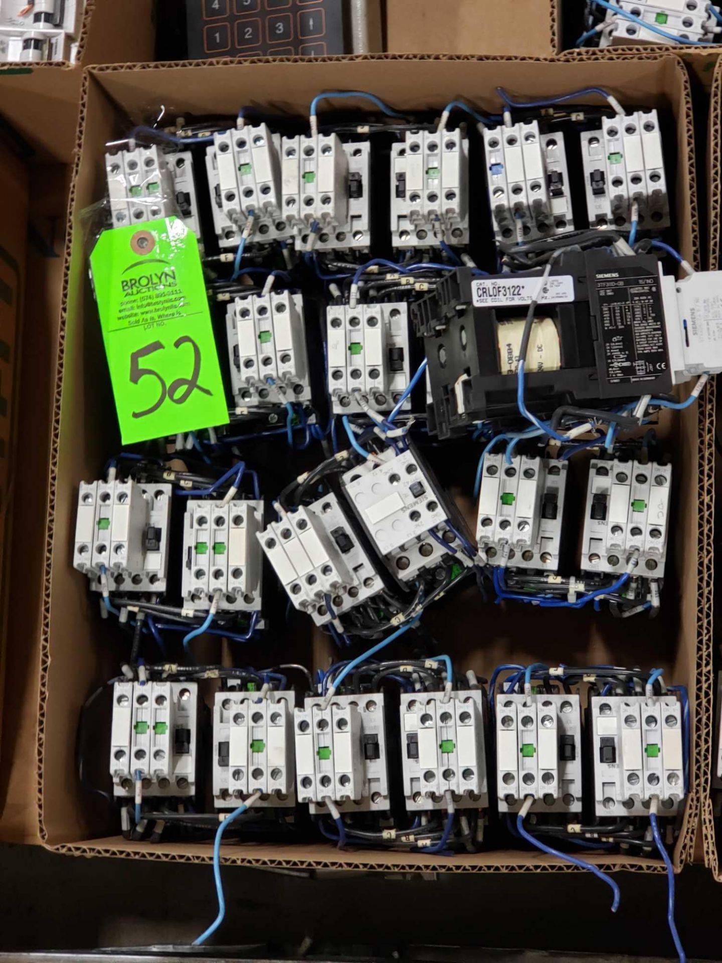 Large Qty of assorted Siemens contactors.