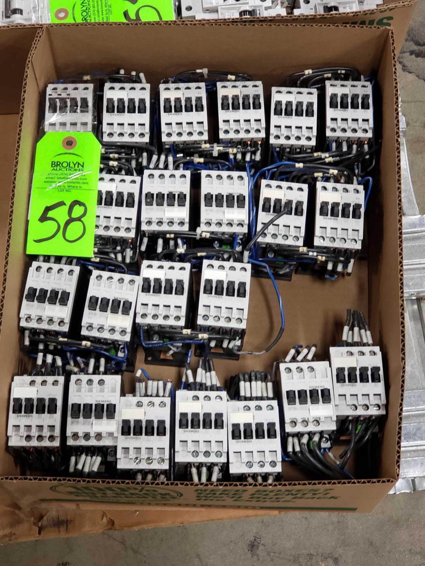 Large Qty of assorted Siemens contactors.