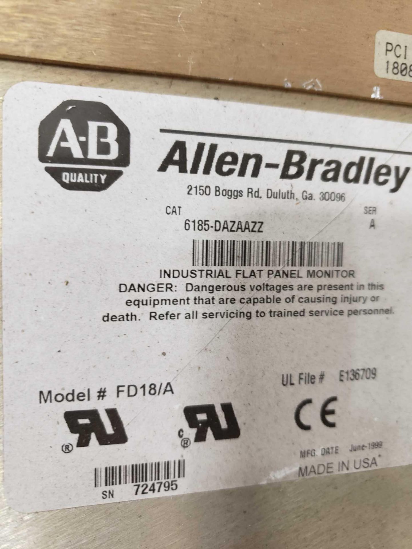 Allen Bradley catalog 6185-DAZAAZZ. - Image 2 of 2