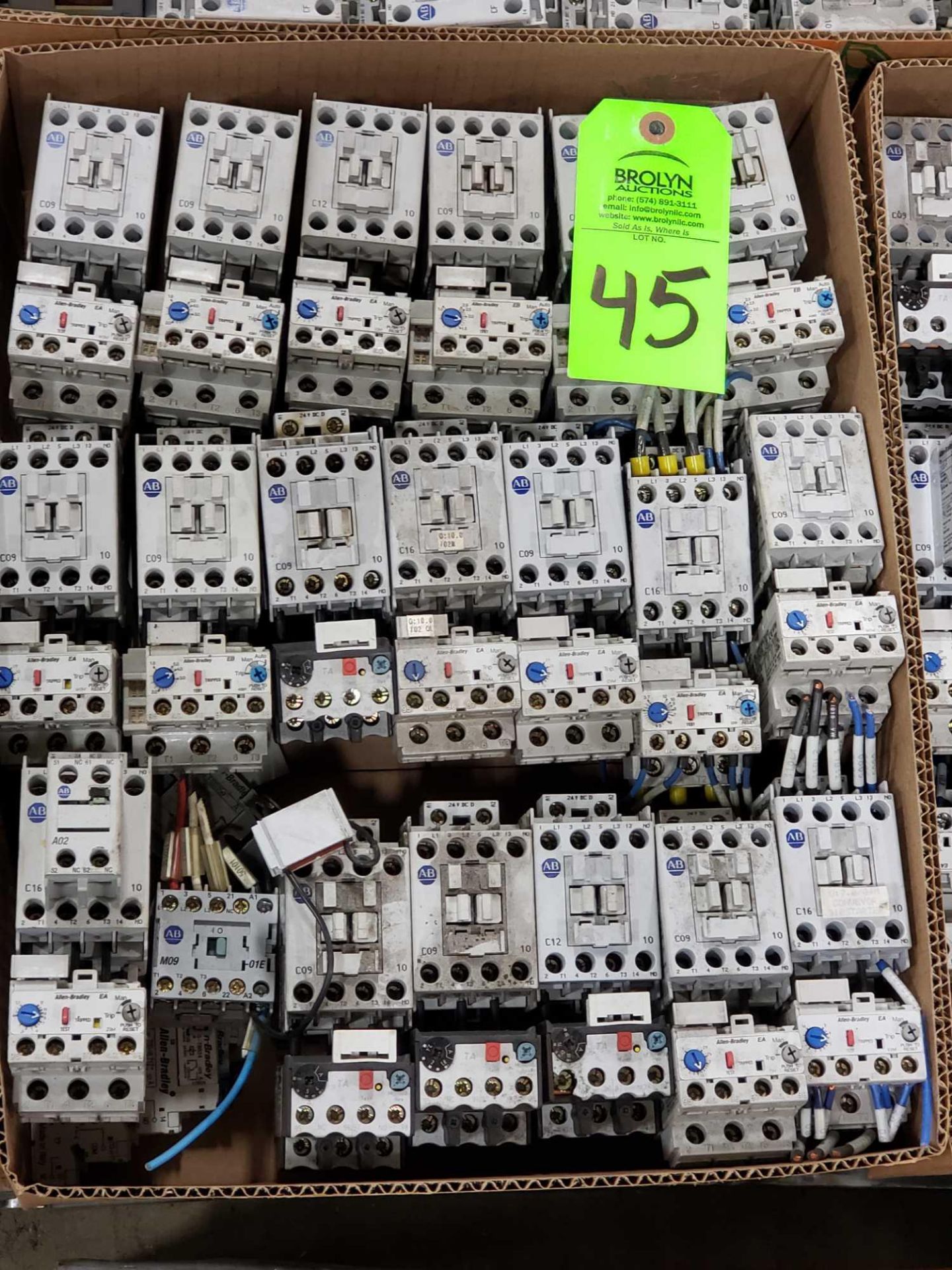 Large Qty of assorted Allen Bradley Contactors.