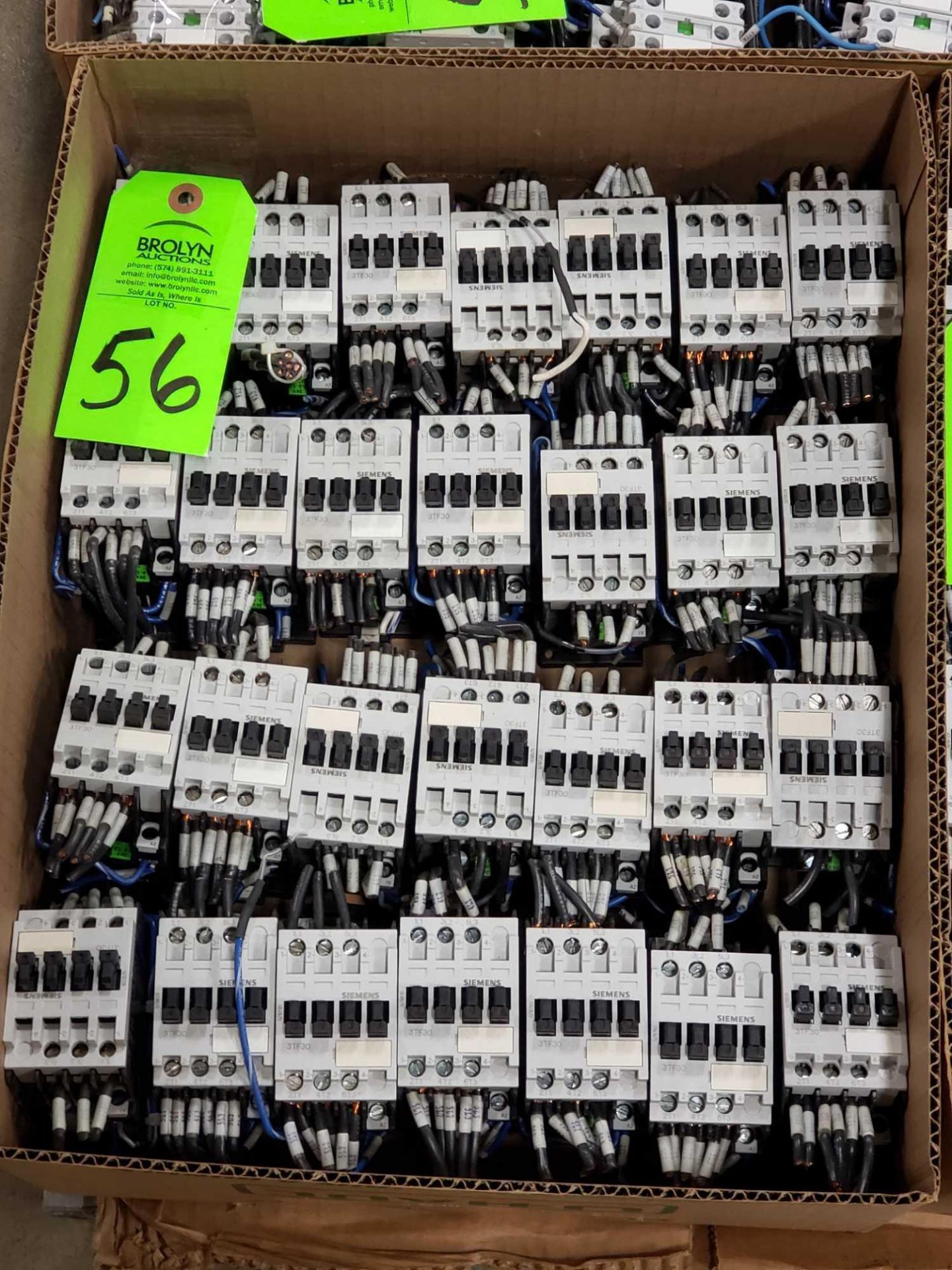 Large Qty of assorted Siemens contactors.