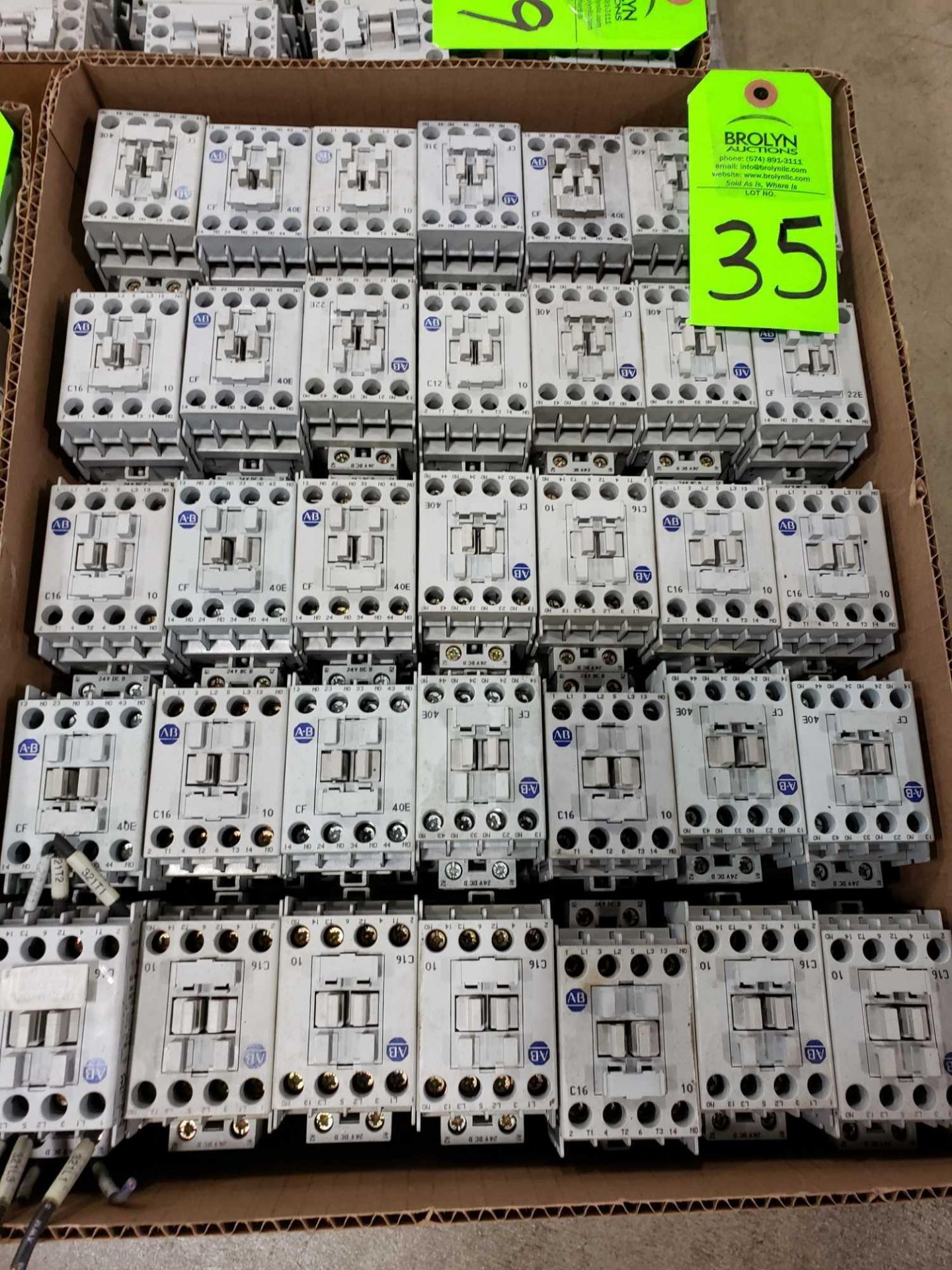 Large Qty of assorted Allen Bradley Contactors.