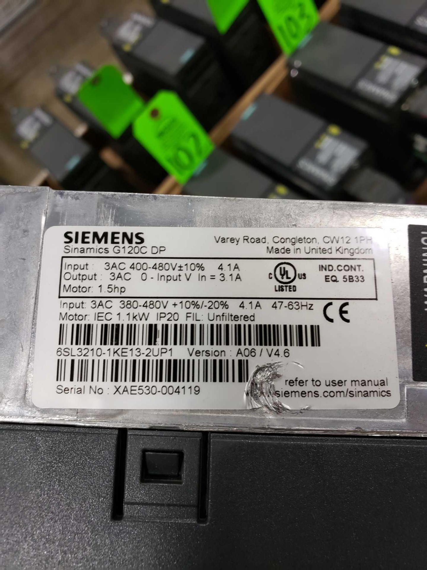 Qty 2 - Siemens Simamics model 6SL3210-1KE13-2UP1. - Image 2 of 2