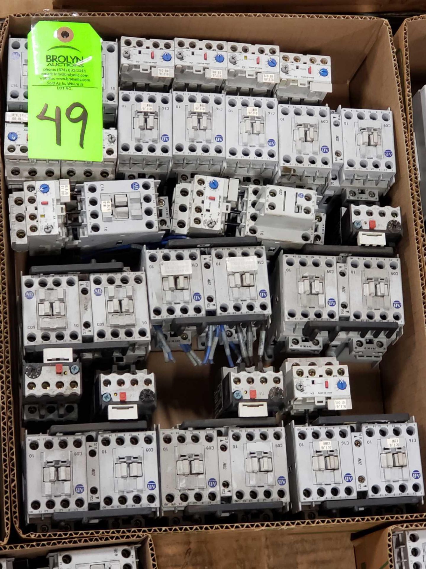 Large Qty of assorted Allen Bradley Contactors.