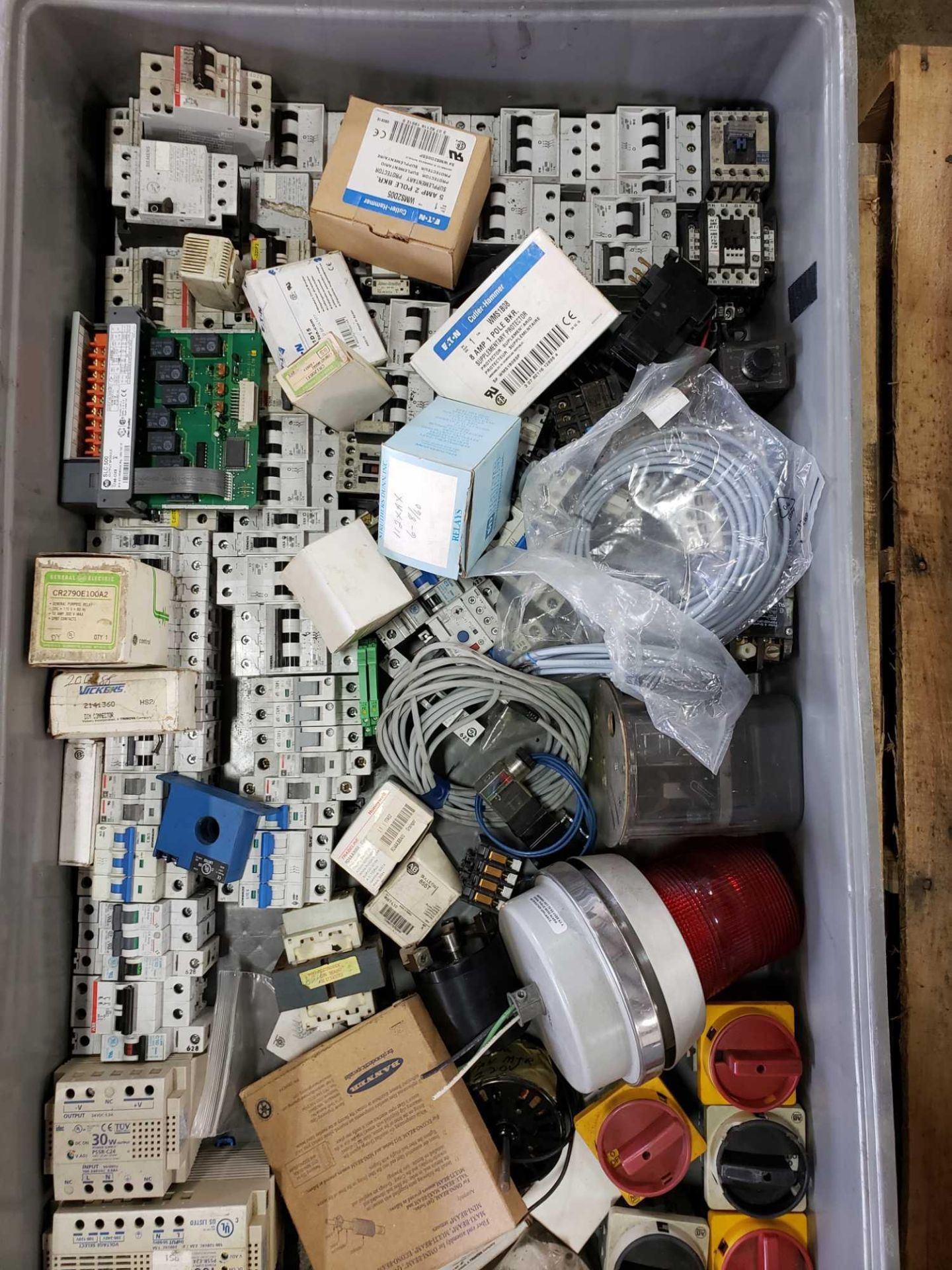 Plastic container of assorted electrical, boards, controls, etc. - Image 3 of 3