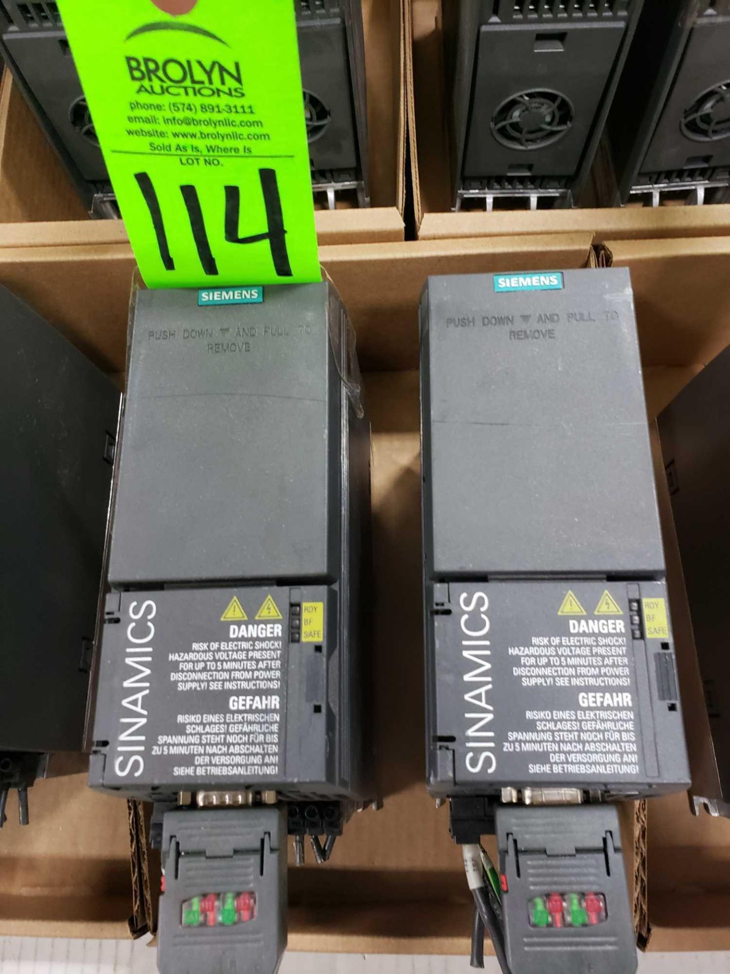 Qty 2 - Siemens Simamics model 6SL3210-1KE11-8UP1.