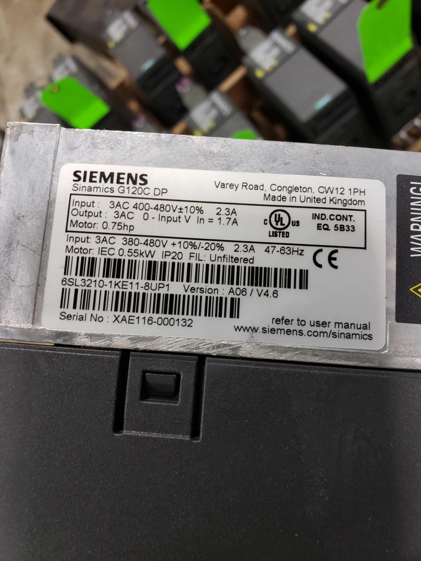 Qty 2 - Siemens Simamics model 6SL3210-1KE11-8UP1. - Image 2 of 2