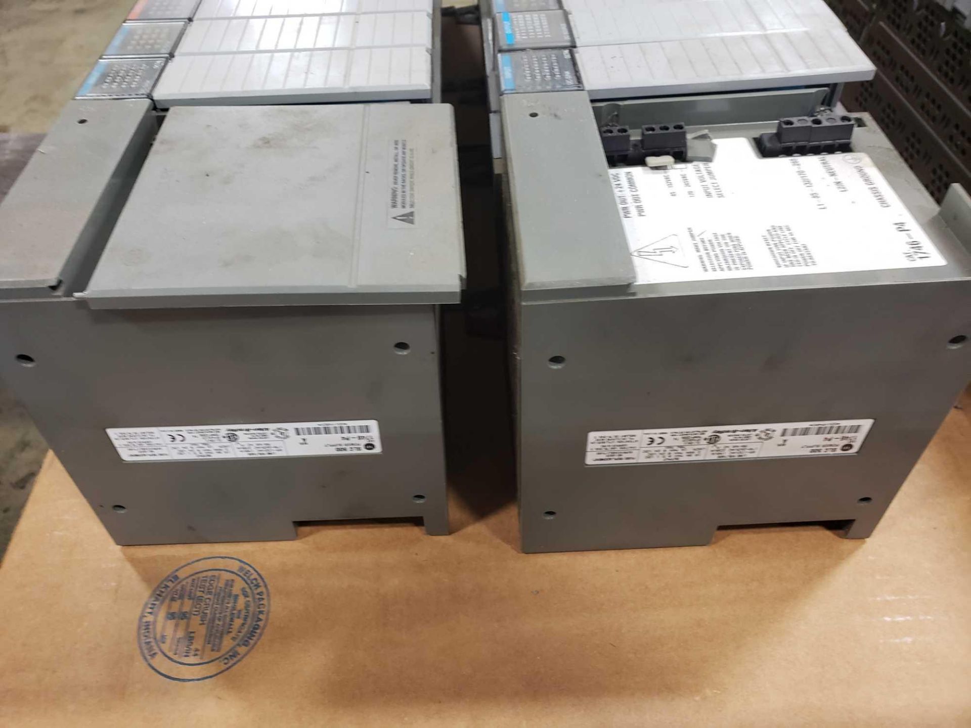 Qty 2 - Allen Bradley SLC500 racks with cards as pictured. - Image 2 of 2