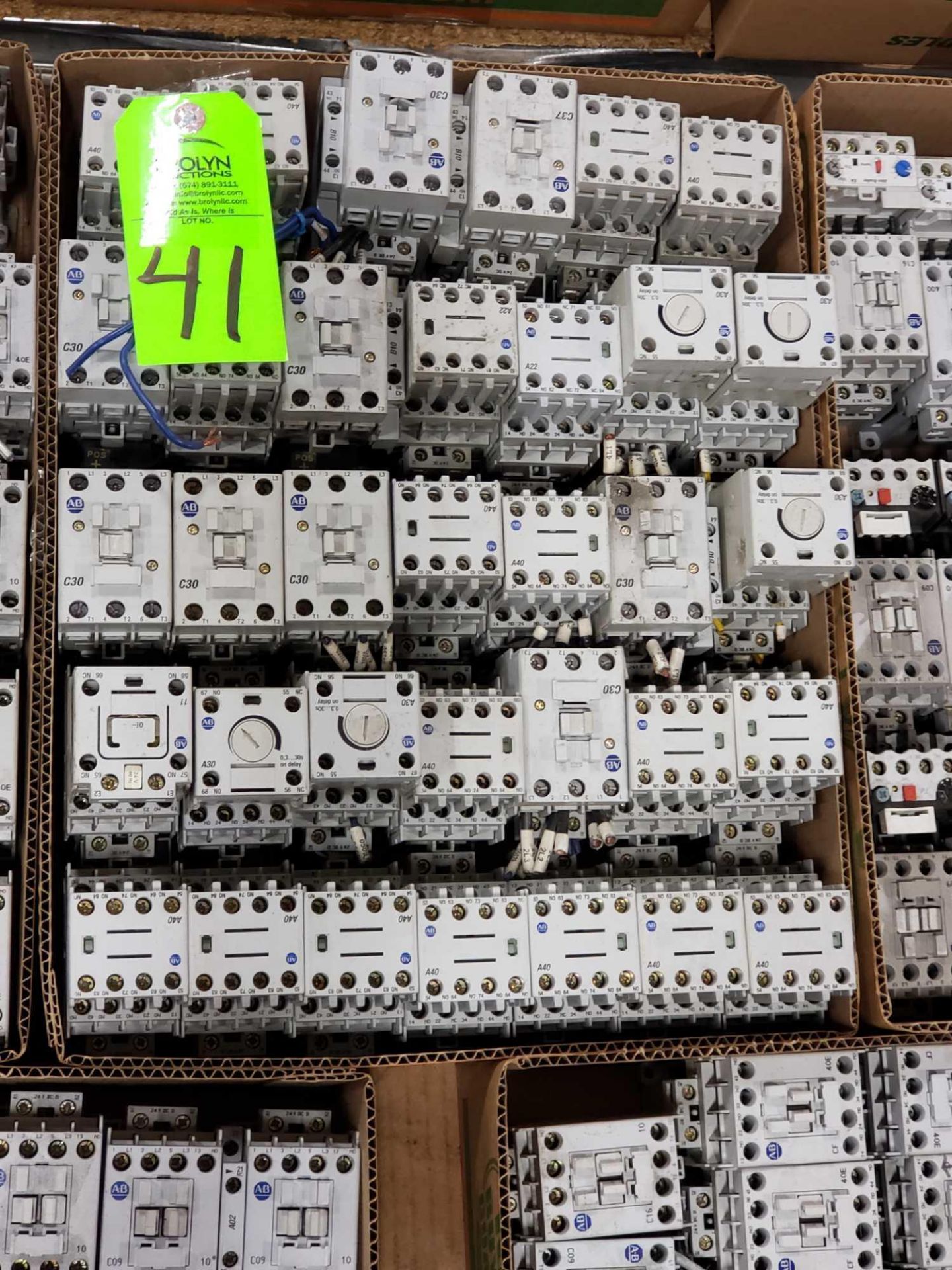 Large Qty of assorted Allen Bradley Contactors.