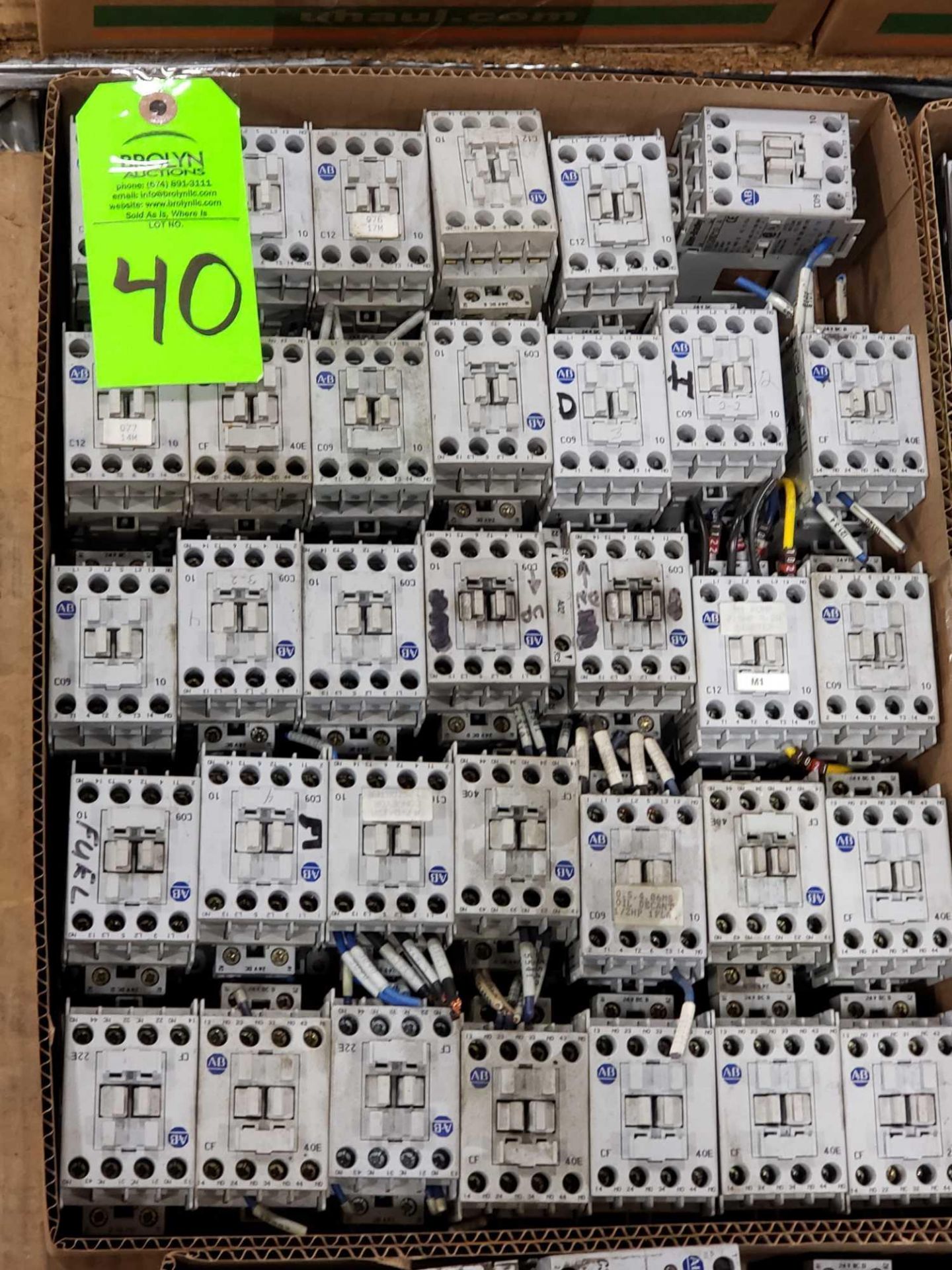 Large Qty of assorted Allen Bradley Contactors.