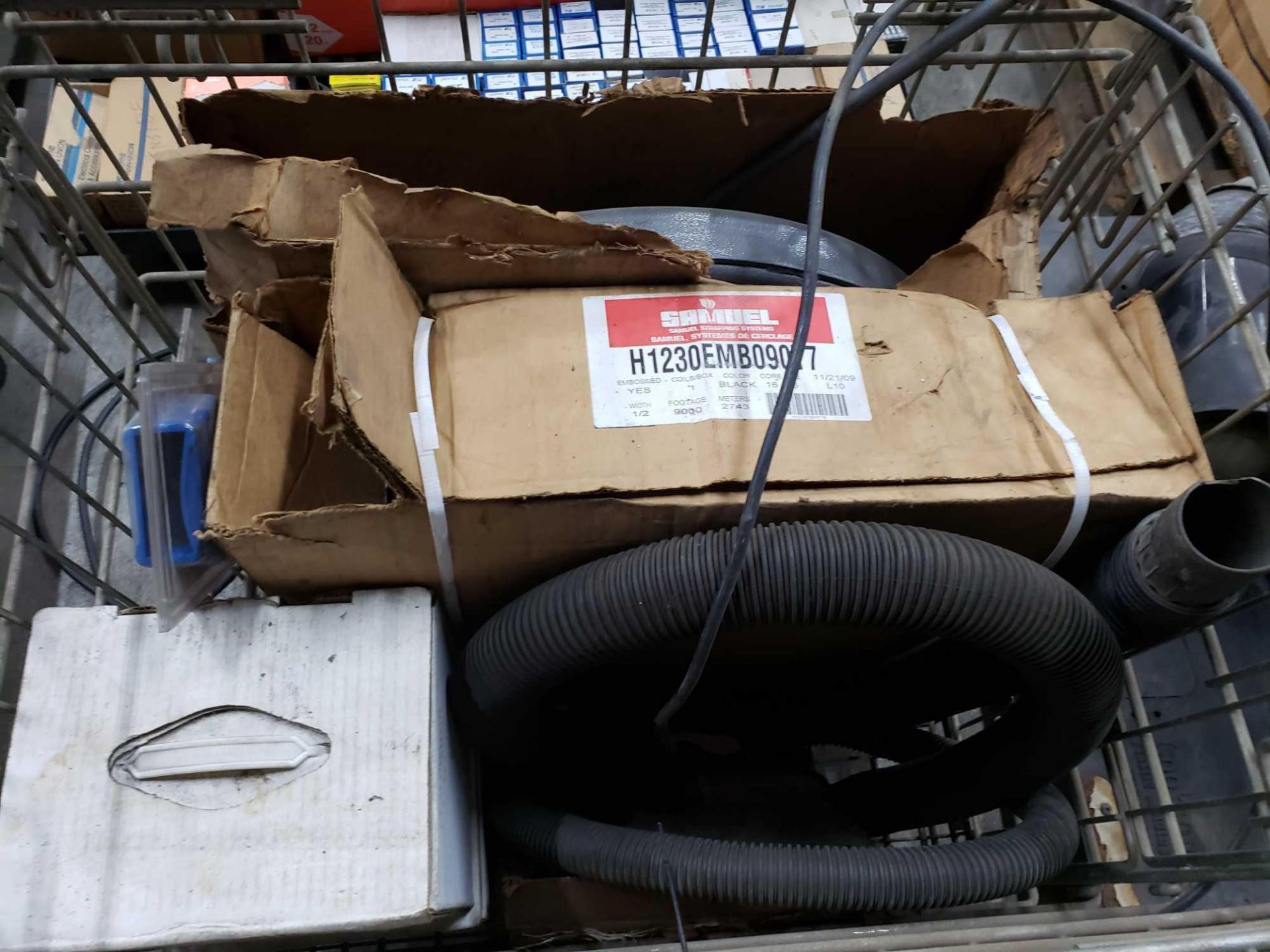 Qty 2 - shop vacs with wire basket, hose, and boxes of new 3M masking kits. - Image 2 of 4