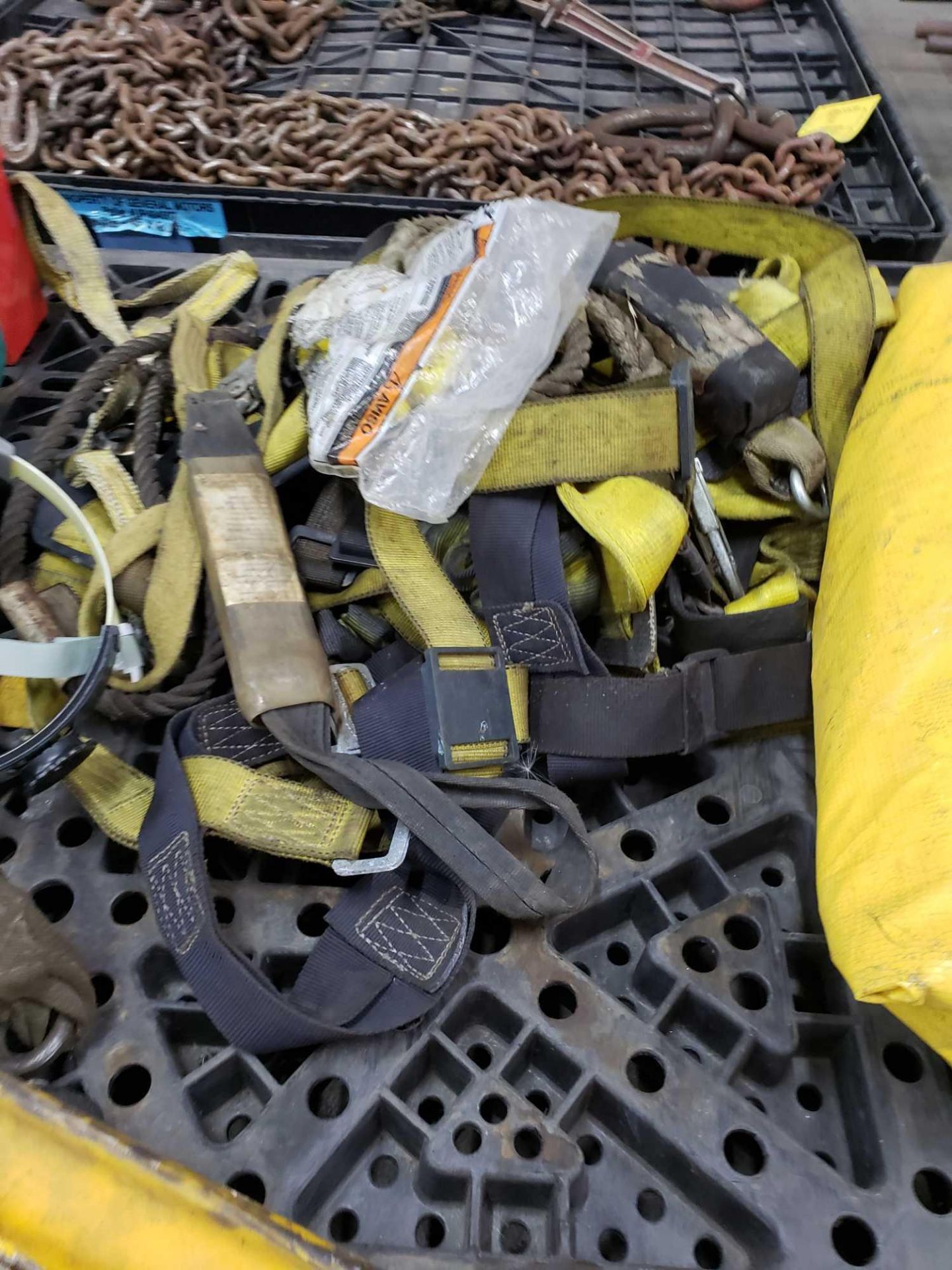 Pallet of assorted safety harnesses, tarps, and more. - Image 3 of 4