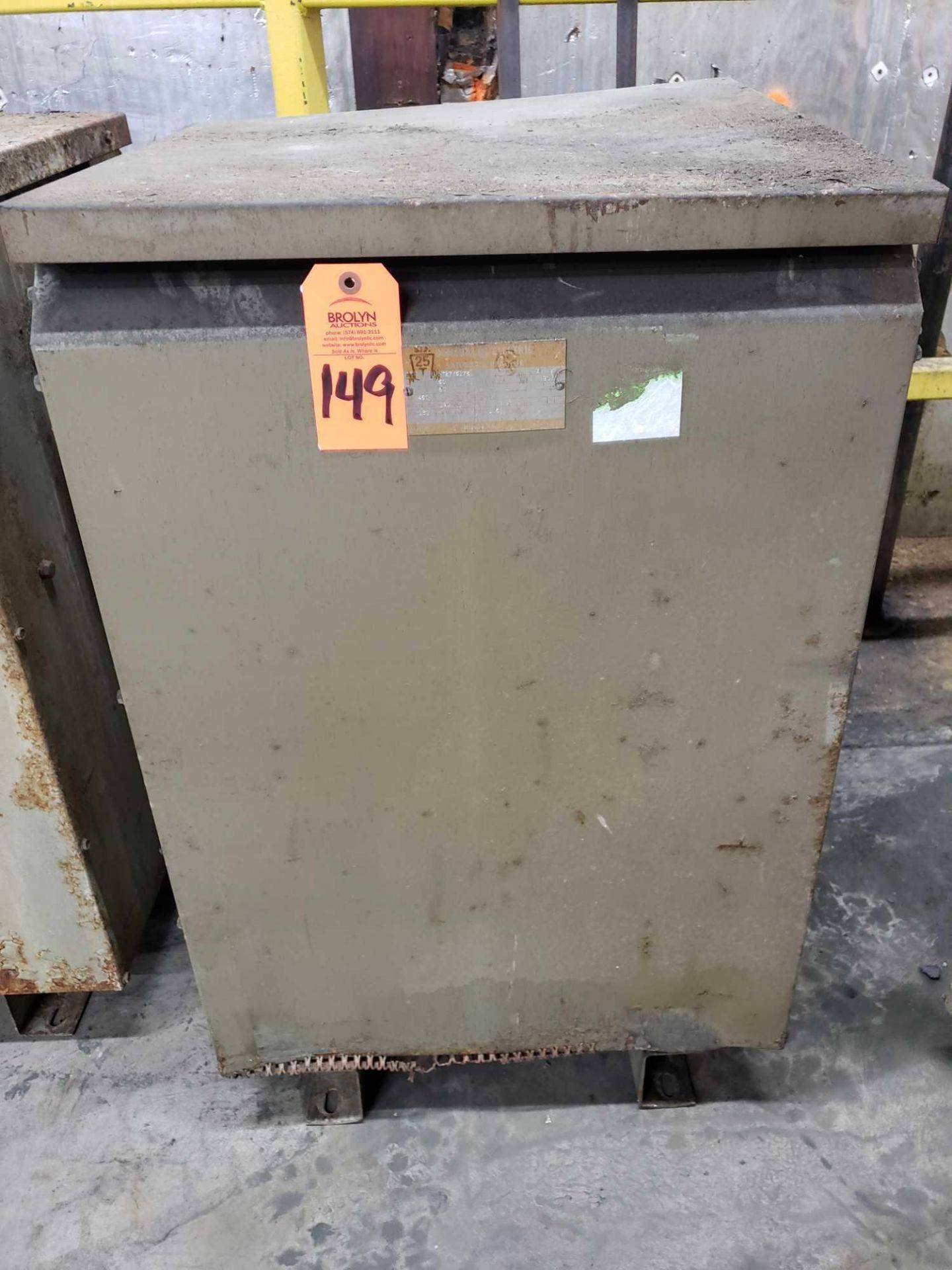 GE 60kVa transformer model 9T27Y5173, 460v, 3 phase, primary.