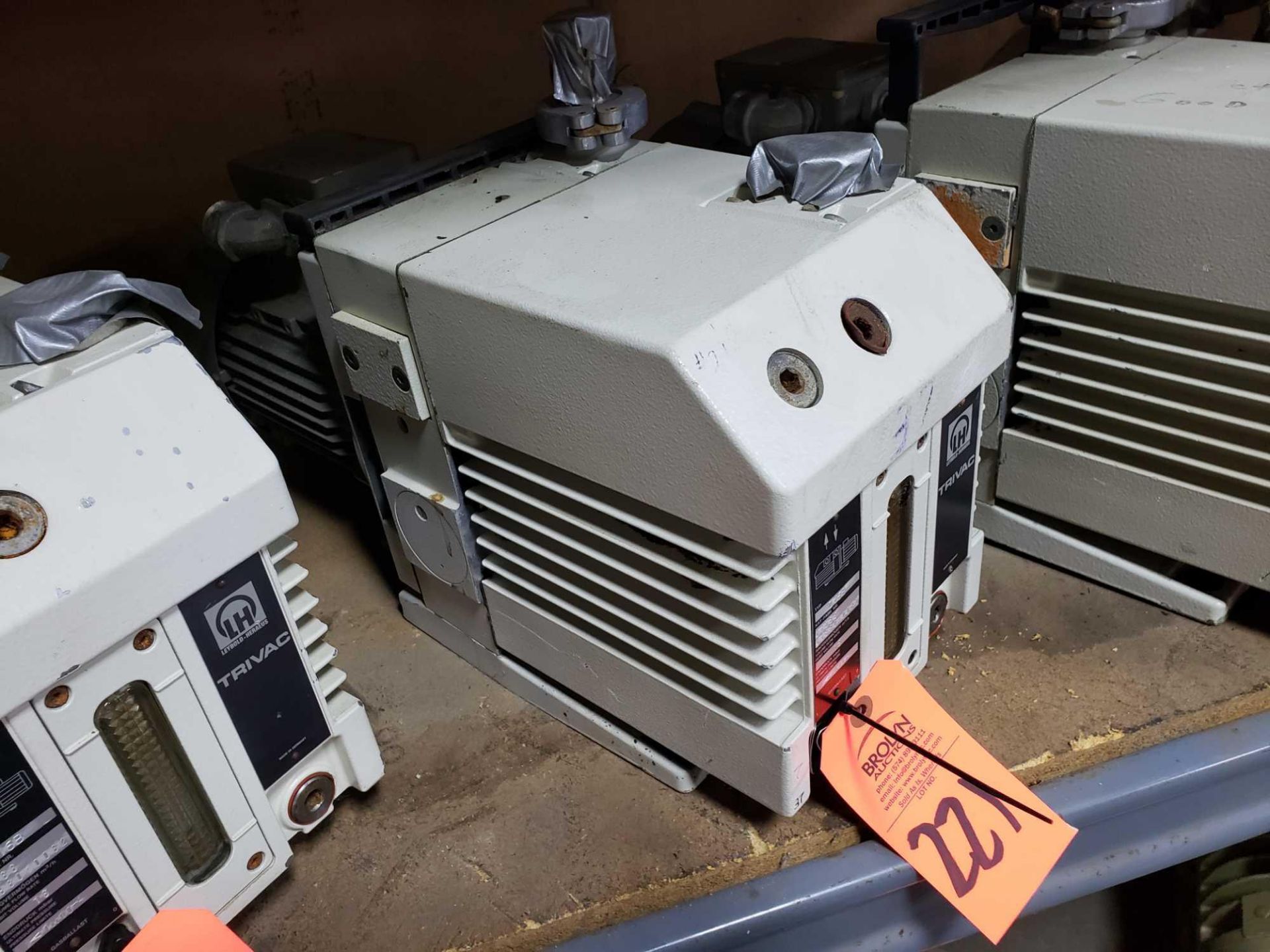 Leybold Trivac Model D16B vacuum pump with marathon motor.