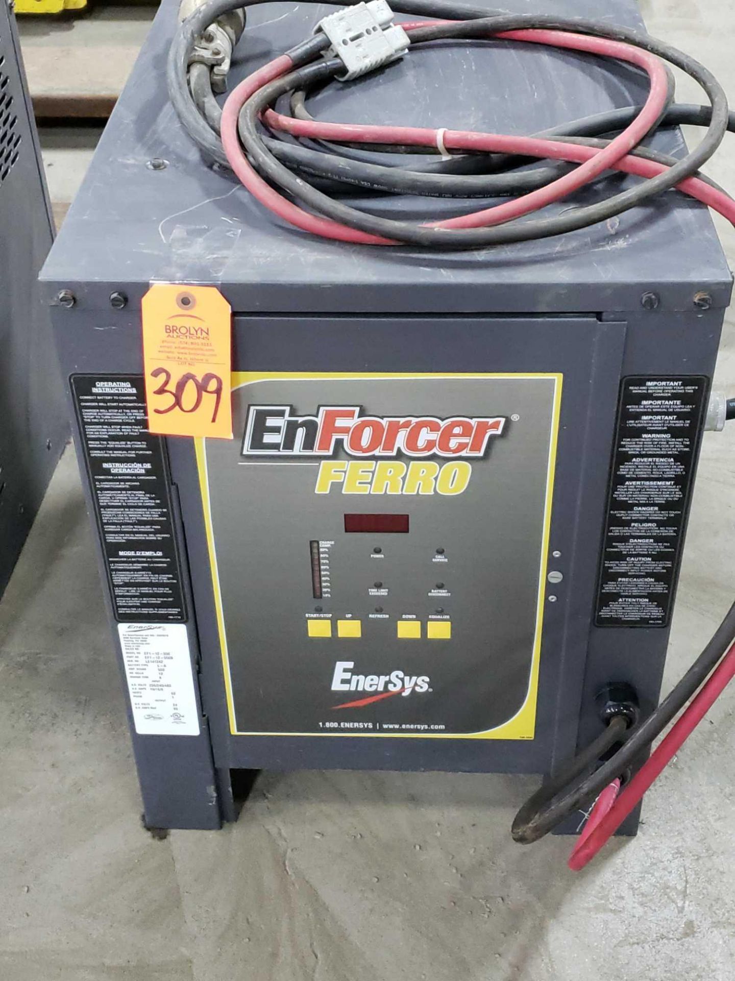 Enersys Enforcer Ferro Model EF1-12-550 battery charger. 24v, 550aH, 208/240/480v input.