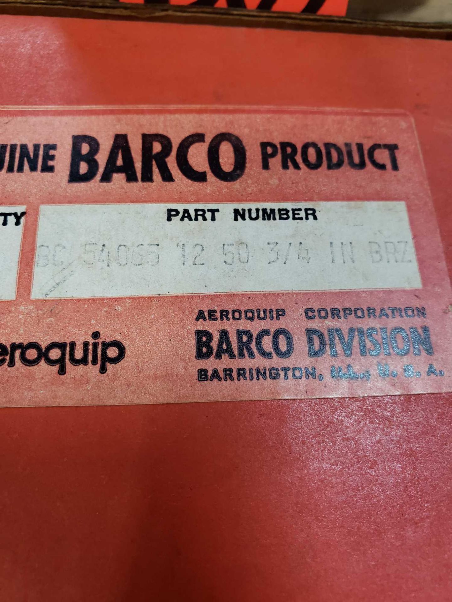 Qty 2 - Barco Aeroquip 3/4" rotary union. New in boxes. - Image 2 of 2