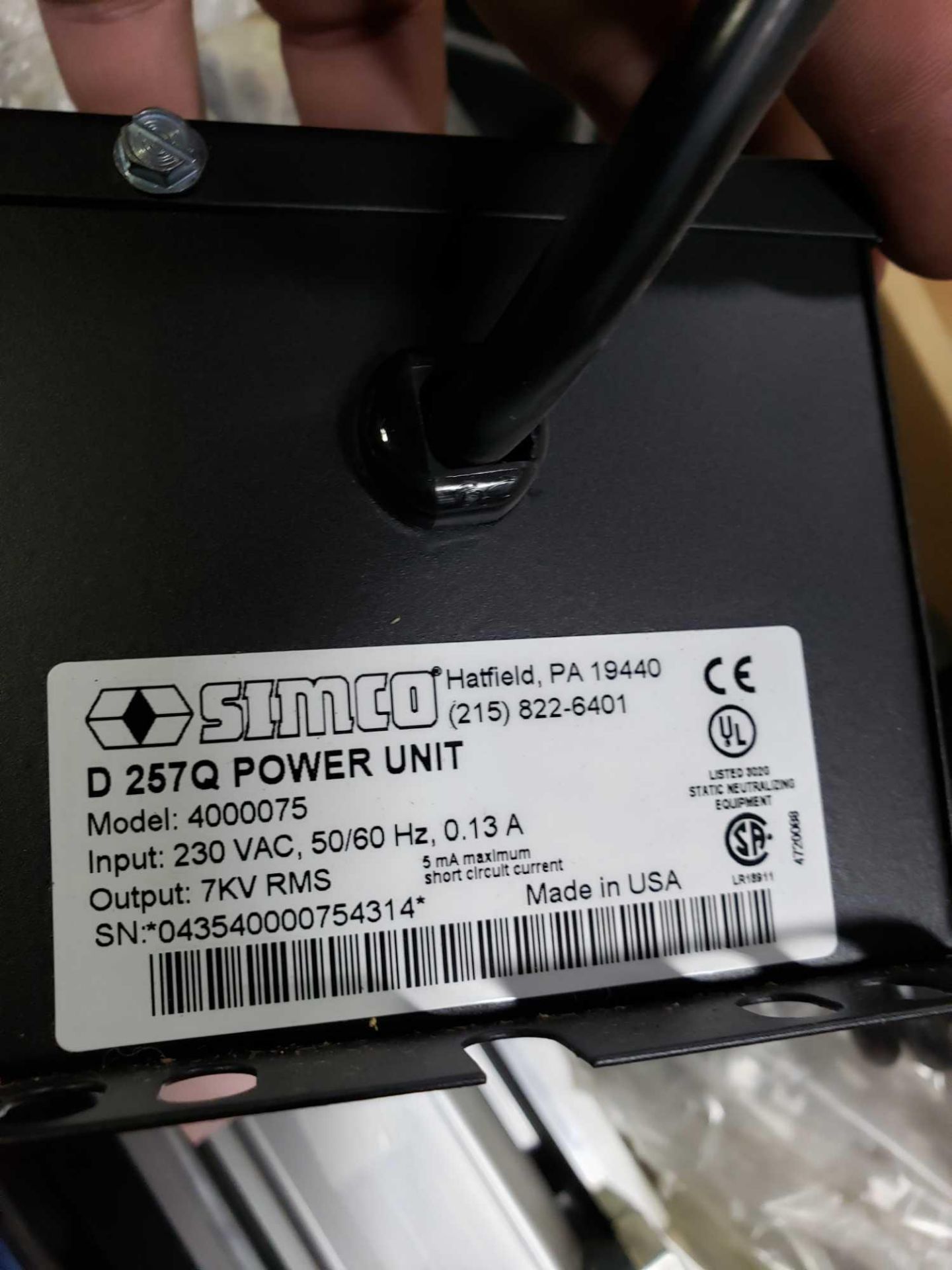 Simco model D257Q power supply. Appears to be new. - Image 2 of 2