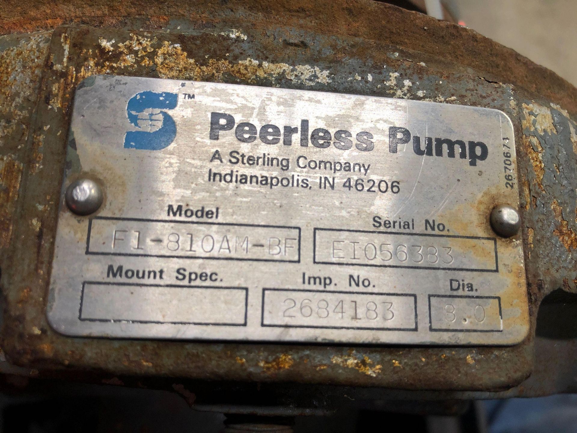 Sterling Peerless pump model F1-810A4-BF. - Image 2 of 2