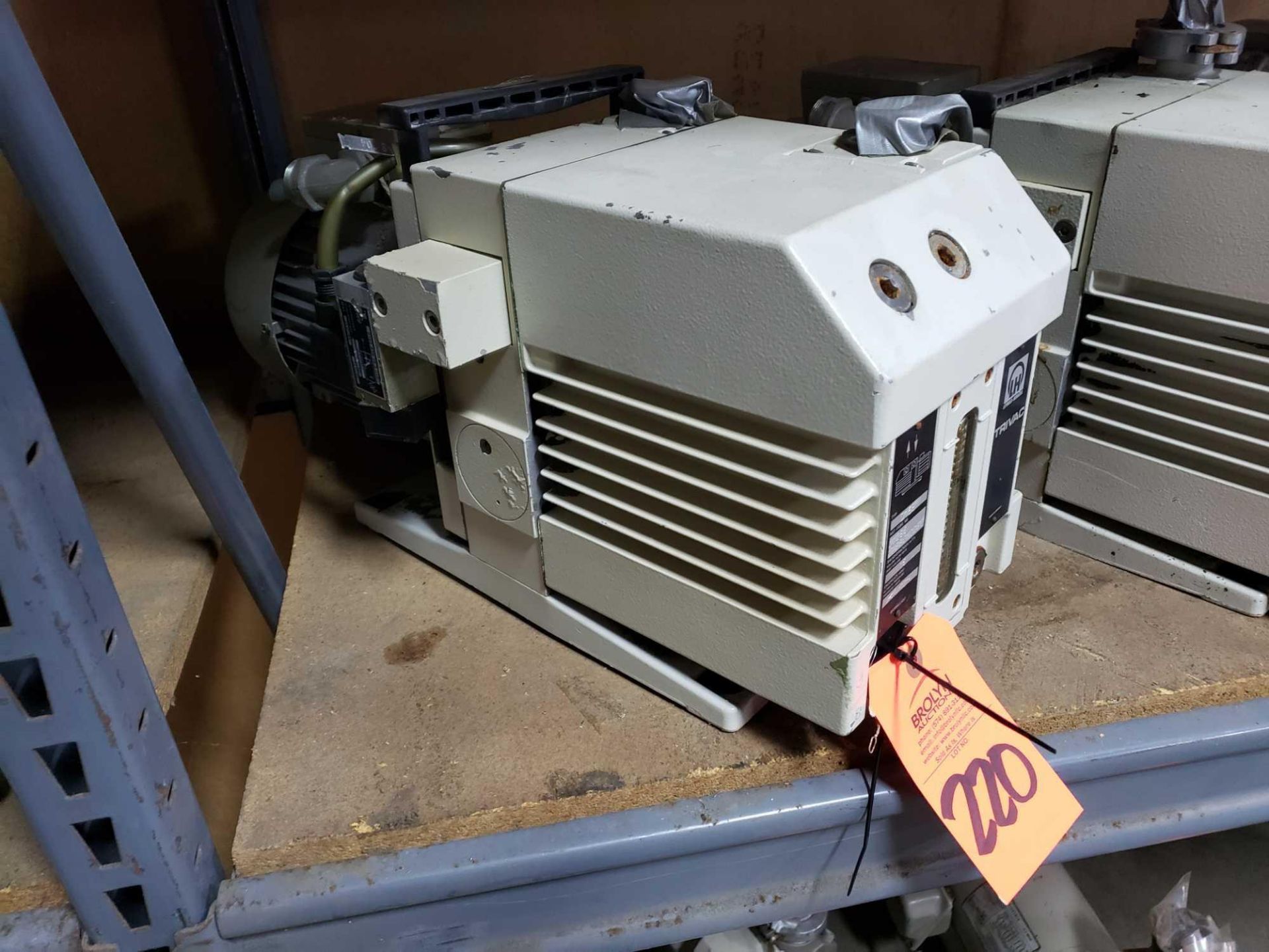 Leybold Trivac Model D16B vacuum pump with marathon motor.