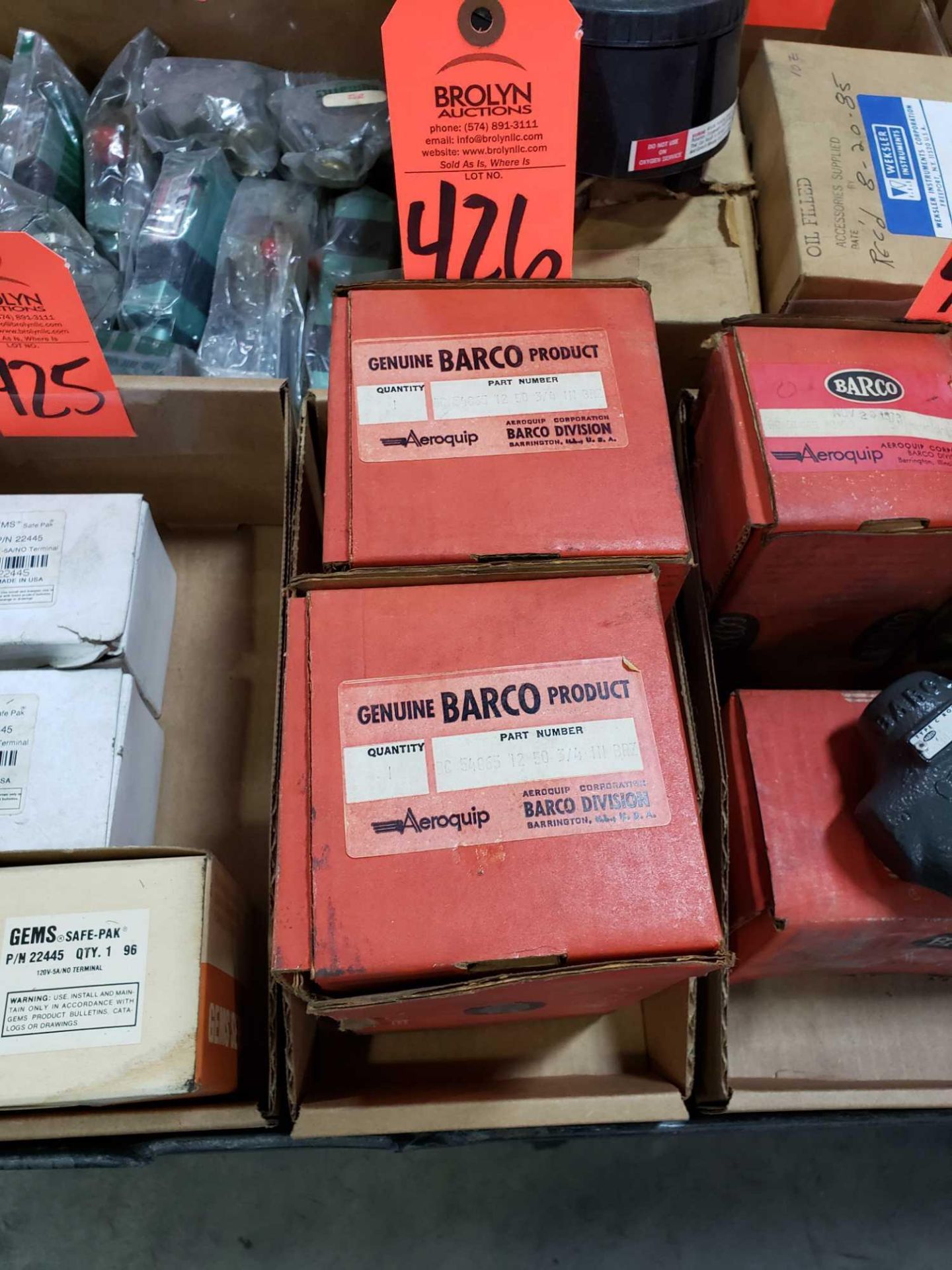 Qty 2 - Barco Aeroquip 3/4" rotary union. New in boxes.