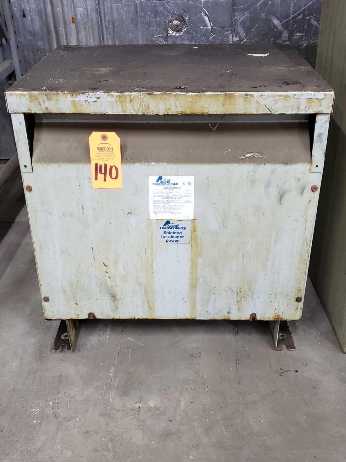 Acme 120kVa transformer model T-2A-52713-1, 600v, 3 phase.