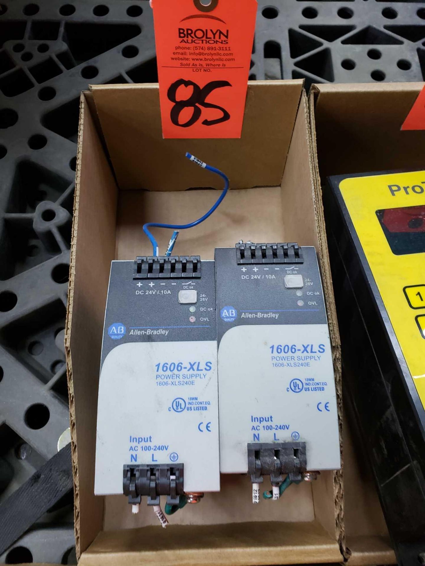 Qty 2 - Allen Bradley model 1606-XLS240E power supplies.