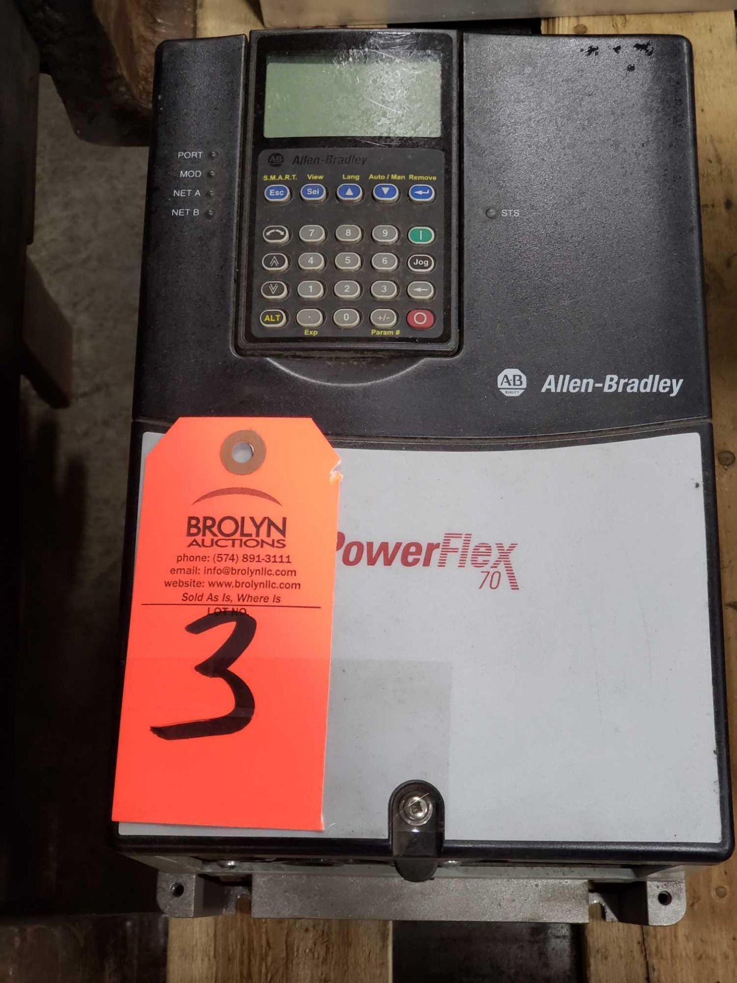 Allen Bradley Powerflex 70 drive. Catalog number 20A-D-011-A-3-AYNANC0.