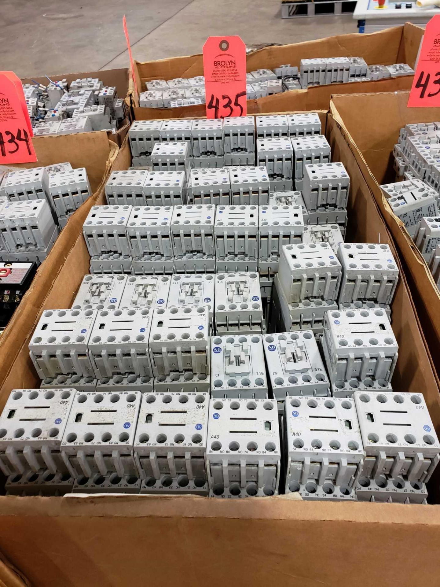 Box of assorted Allen Bradley contactors as pictured.