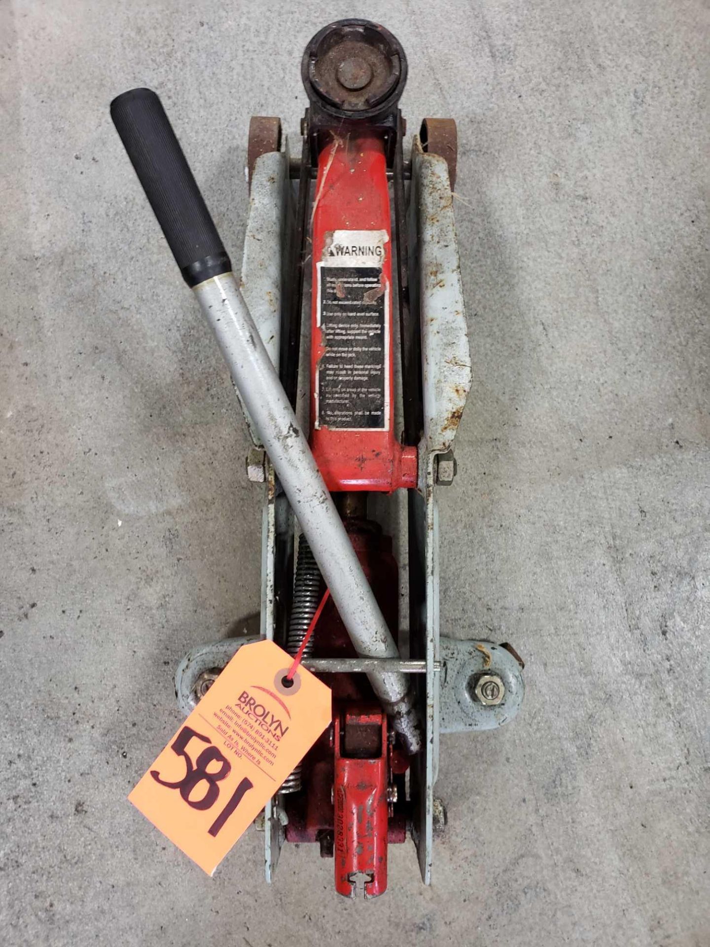 Automotive floor jack.